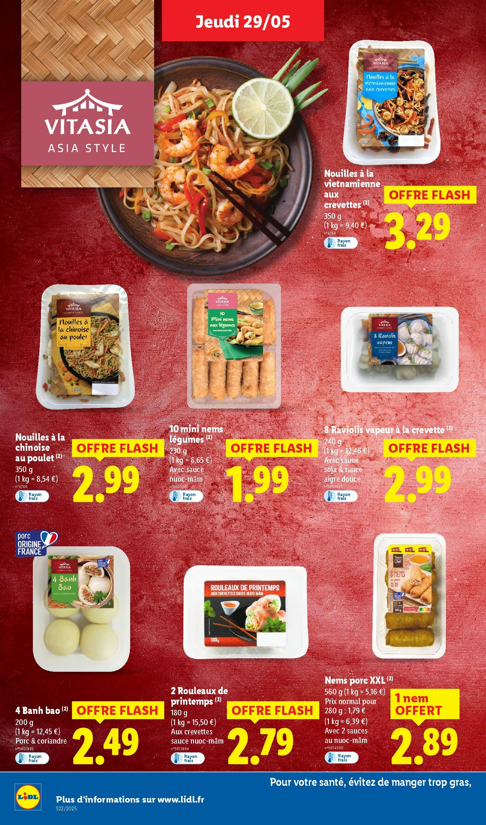 Catalogue LIDL du 28/05/2025 | Promo prospectus en ligne | Page: 26 | Produits: Crevette, Nouilles à la chinoise au poulet, Coriandre, Porc Catalogue LIDL du 28/05/2025 | Promo prospectus en ligne | Page: 26 | Produits: Crevette, Nouilles à la chinoise au poulet, Coriandre, Porc