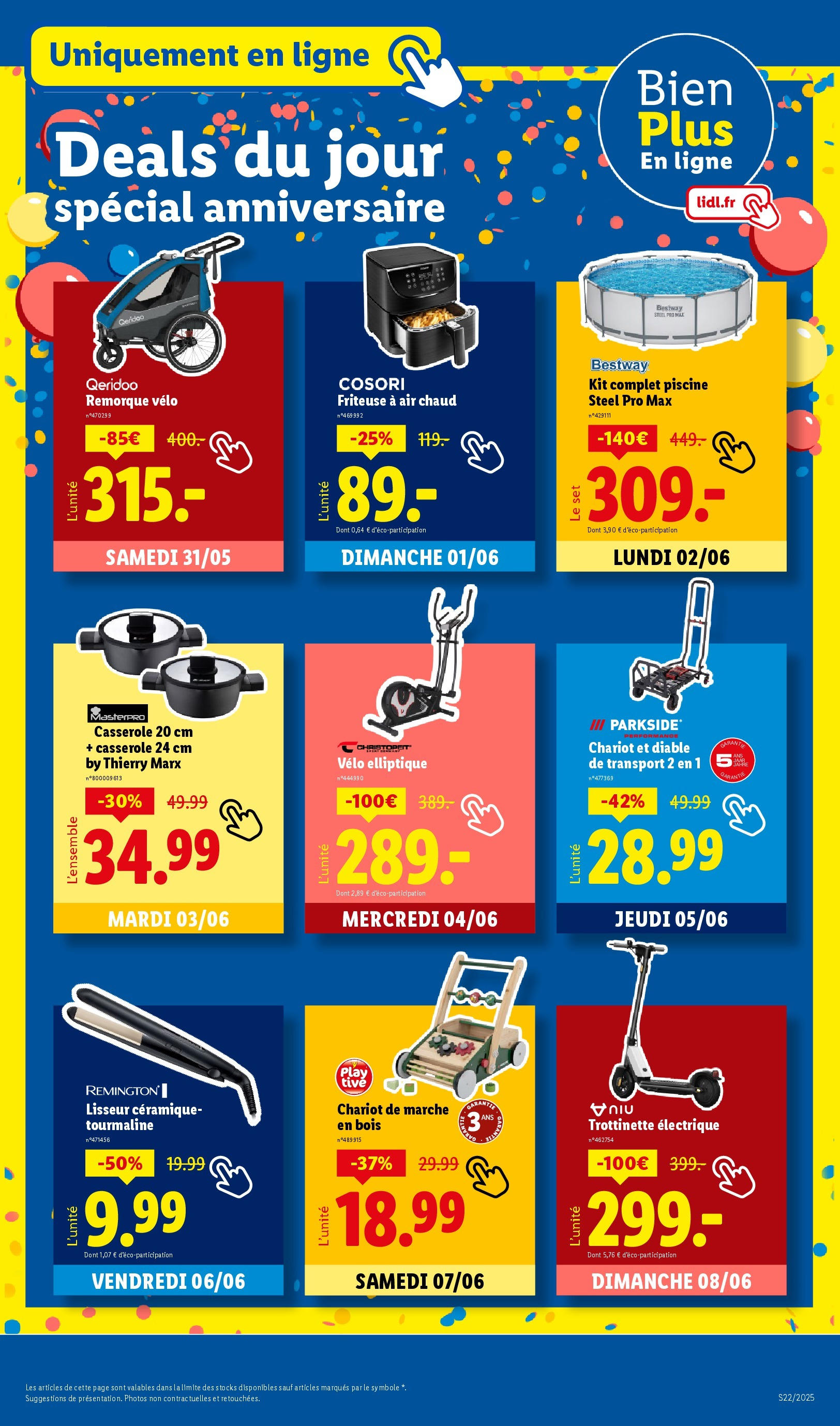 Catalogue LIDL du 28/05/2025 | Promo prospectus en ligne | Page: 51 | Produits: Trottinette électrique, Friteuse, Lisseur, Casserole Catalogue LIDL du 28/05/2025 | Promo prospectus en ligne | Page: 51 | Produits: Trottinette électrique, Friteuse, Lisseur, Casserole