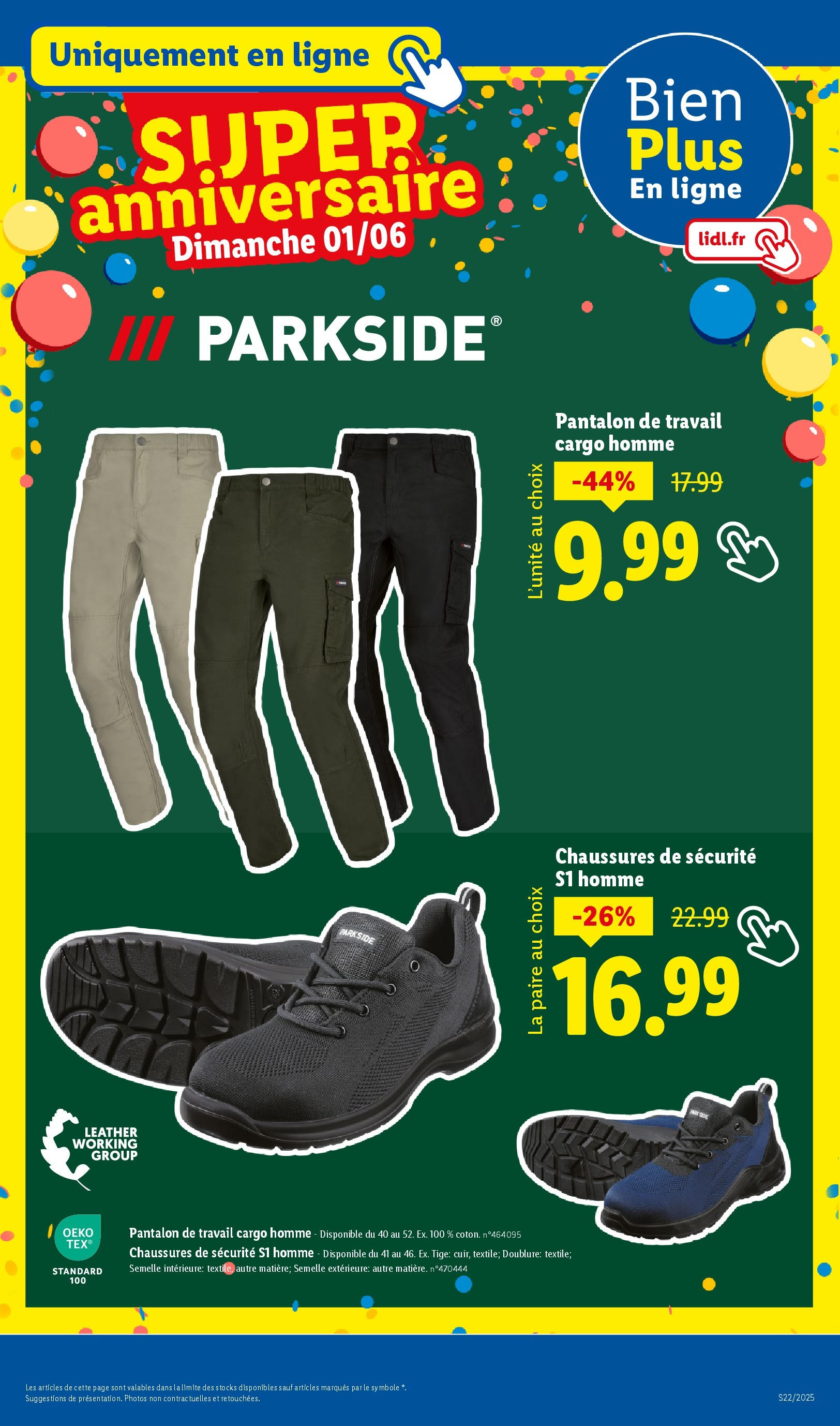 Catalogue LIDL du 28/05/2025 | Promo prospectus en ligne | Page: 63 | Produits: Chaussures de sécurité, Pantalon, Pantalon de travail Catalogue LIDL du 28/05/2025 | Promo prospectus en ligne | Page: 63 | Produits: Chaussures de sécurité, Pantalon, Pantalon de travail