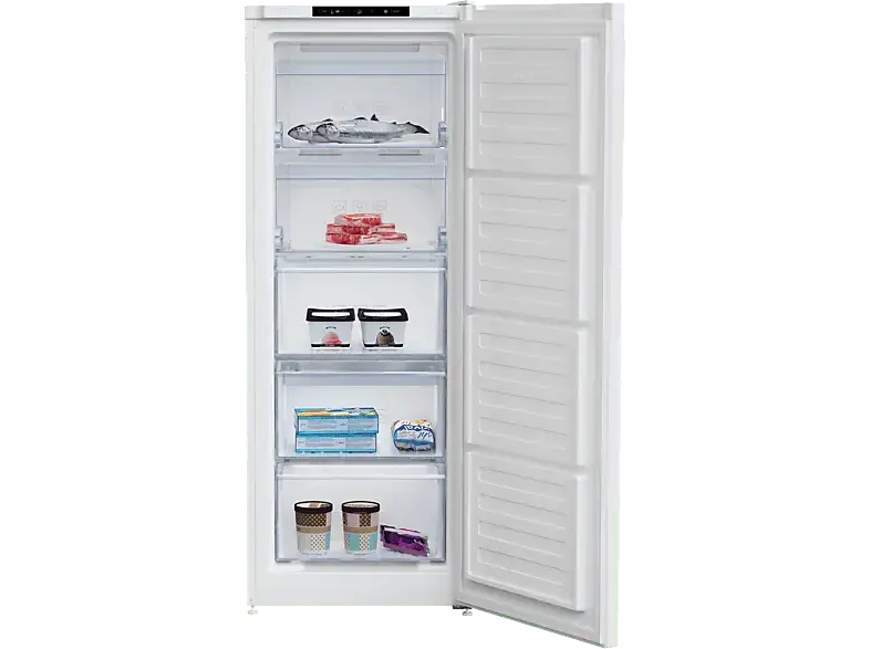 Beko RFNM200T40WN Gefrierschrank (E, 177 l, 1457 mm hoch, No Frost (verminderte Eisbildung), Weiß)