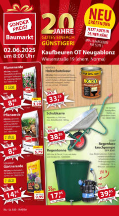 Sonderpreis Baumarkt - Sonderpreis Baumarkt: Neueröffnung Kaufbeuren gültig ab dem 29.05.2025