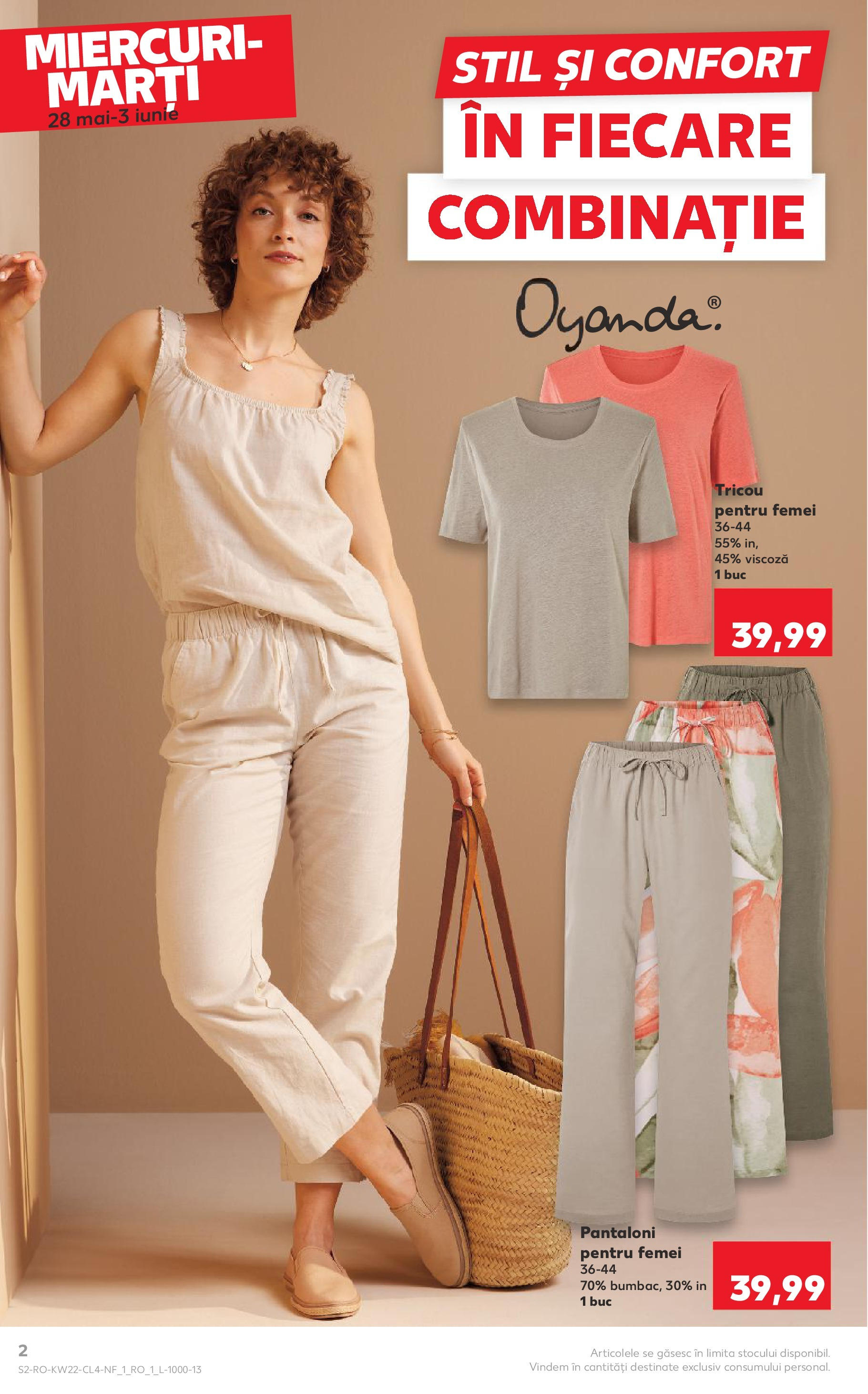 Catalog Kaufland - Iaşi Nonfood 28.05.2025 - Revista si Oferta | Pagină: 2 | Produse: Tricou, Pantaloni