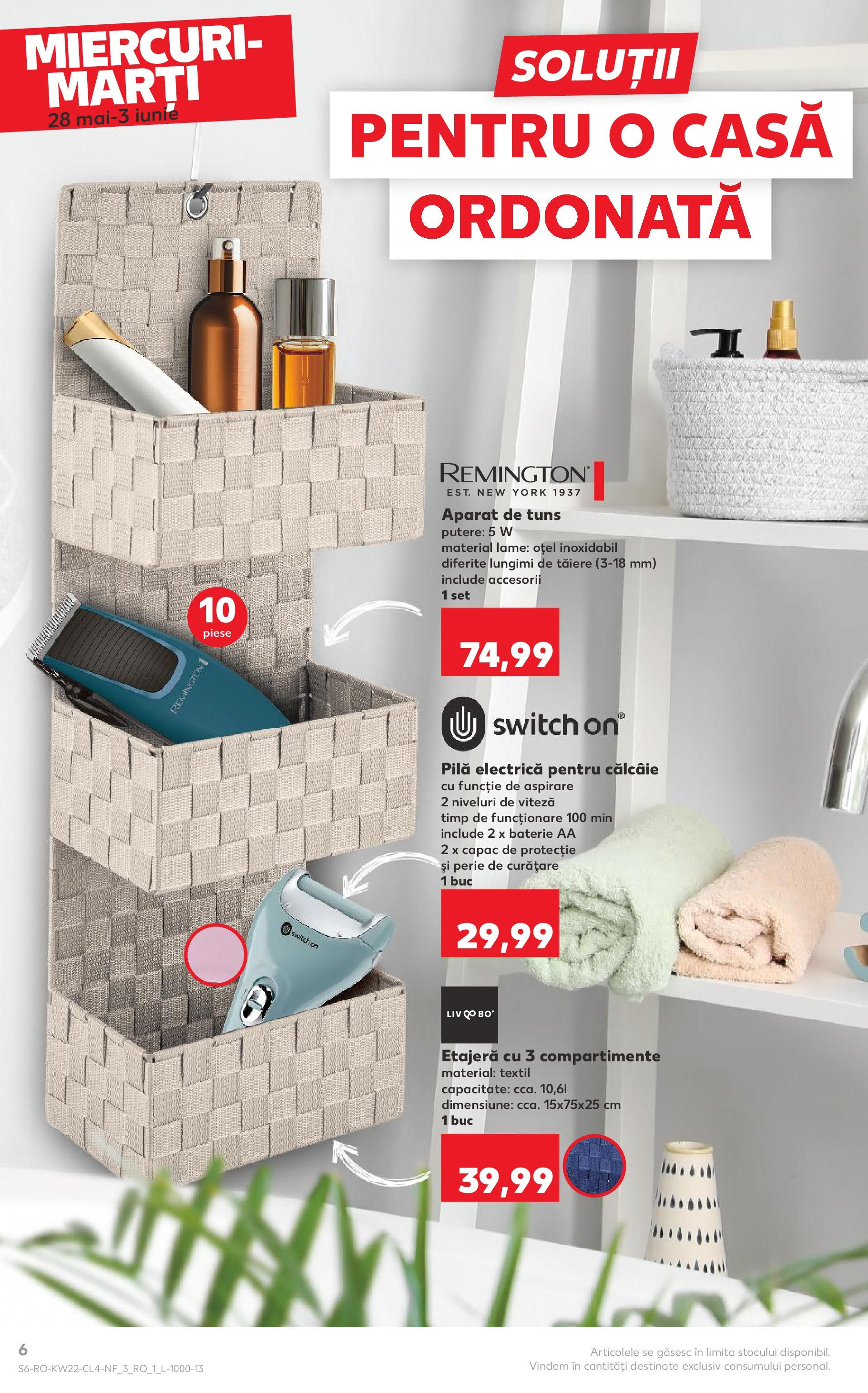 Catalog Kaufland - Iaşi Nonfood 28.05.2025 - Revista si Oferta | Pagină: 6 | Produse: Baterie, Etajeră, Perie