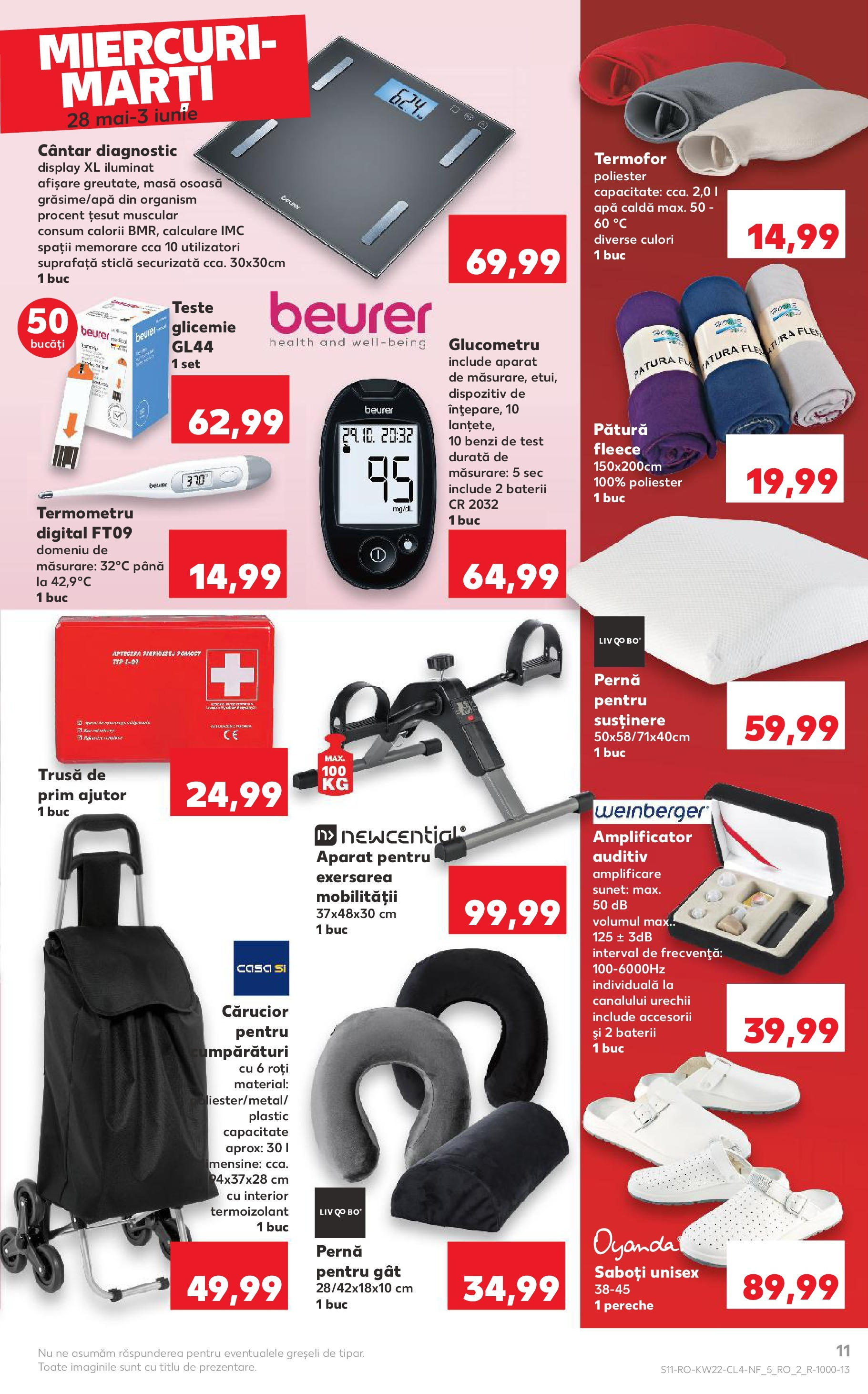 Catalog Kaufland - Iaşi Nonfood 28.05.2025 - Revista si Oferta | Pagină: 11 | Produse: Pernă, Pătură, Masă, Apă