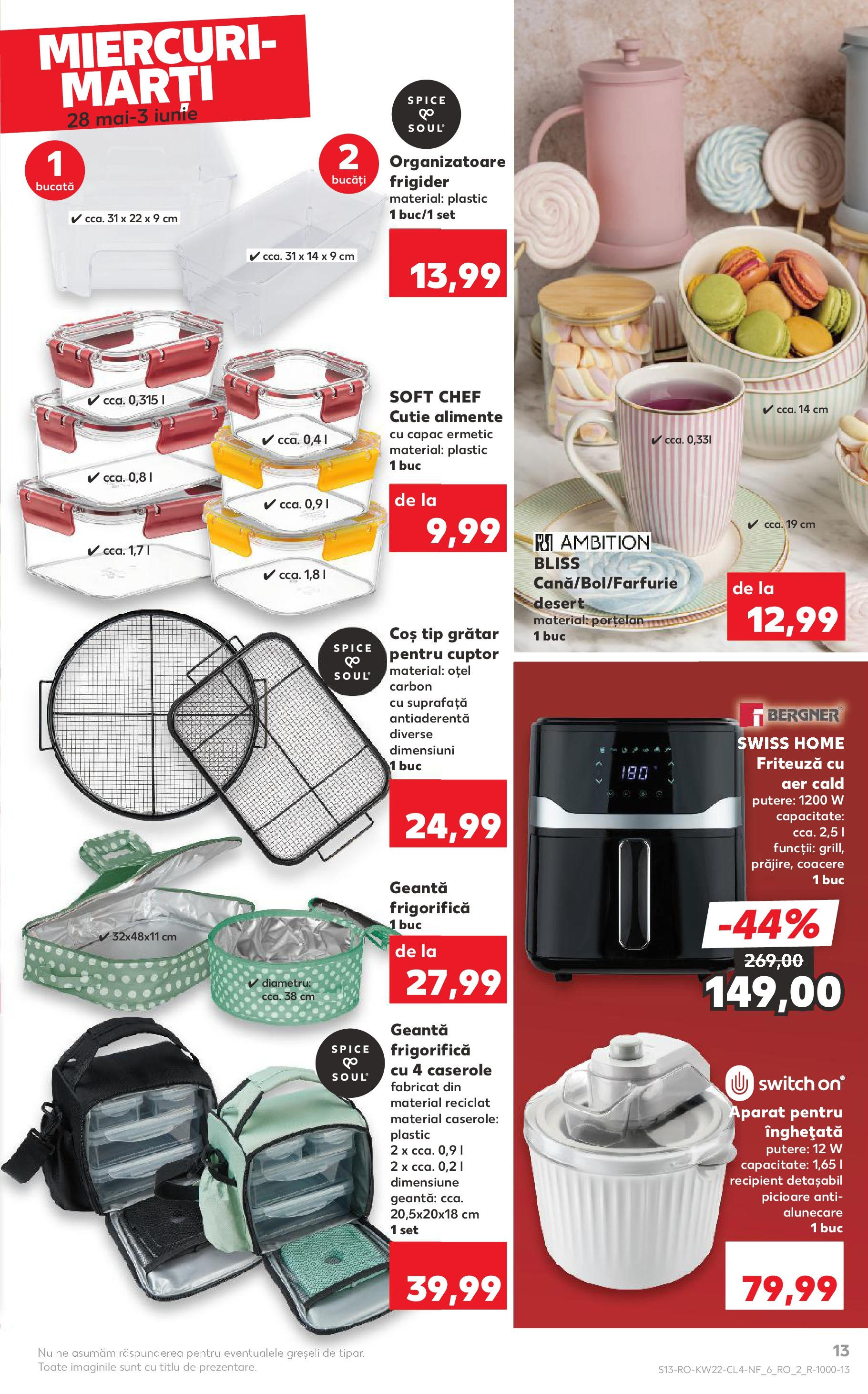 Catalog Kaufland - Iaşi Nonfood 28.05.2025 - Revista si Oferta | Pagină: 13 | Produse: Ginseng, Caserole, Grătar, Coș