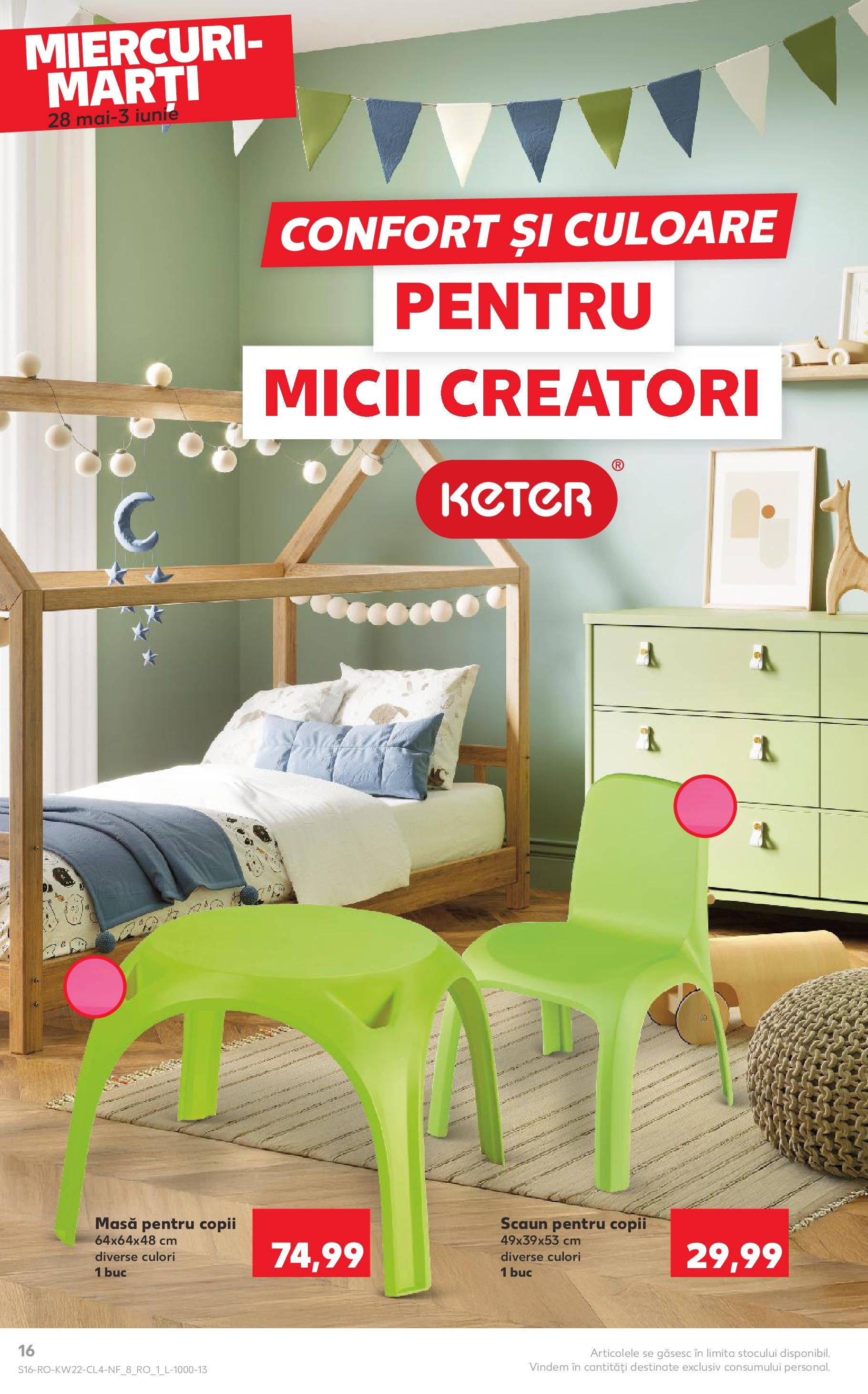 Catalog Kaufland - Iaşi Nonfood 28.05.2025 - Revista si Oferta | Pagină: 16 | Produse: Masă, Scaun