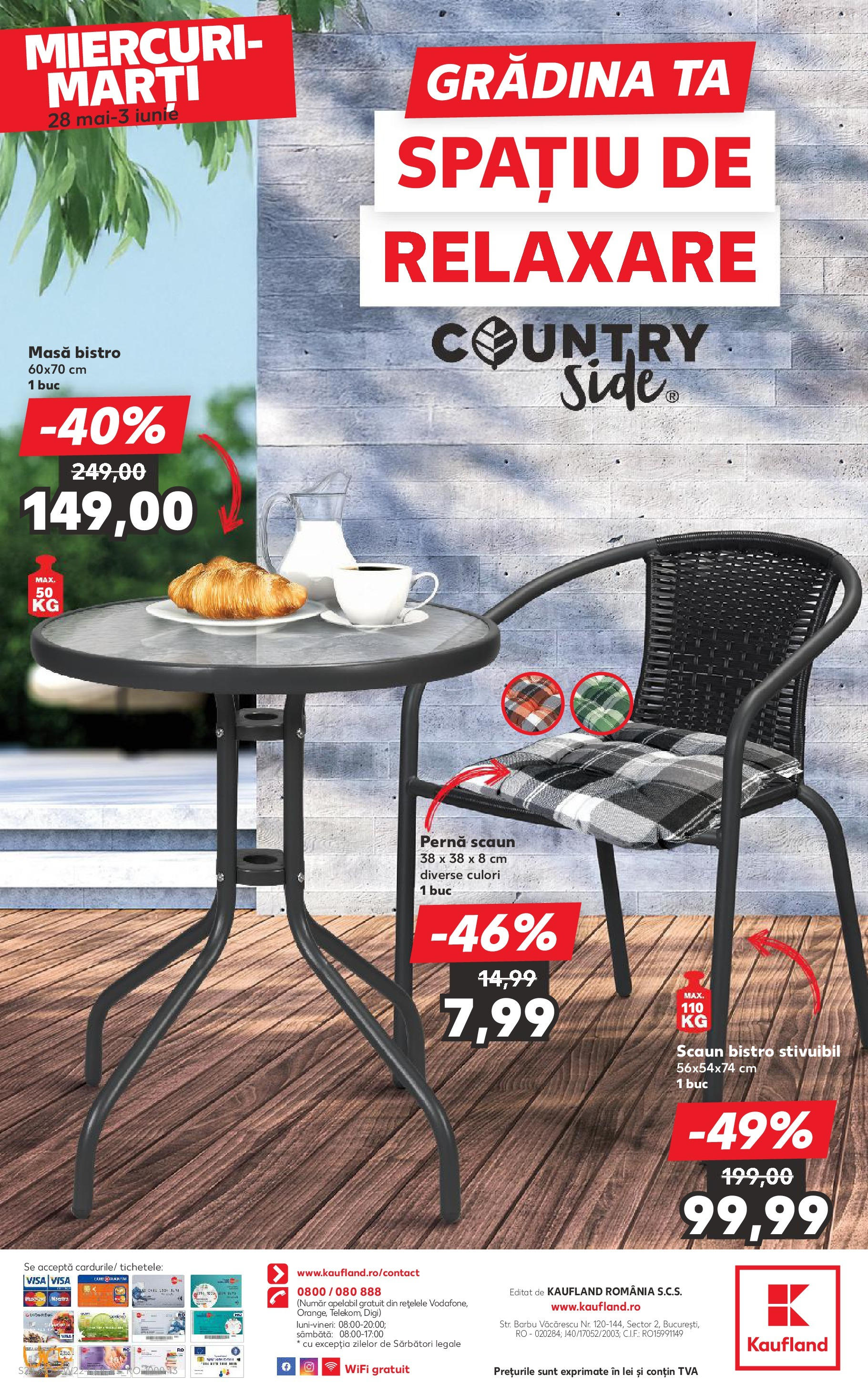 Catalog Kaufland - Iaşi Nonfood 28.05.2025 - Revista si Oferta | Pagină: 20 | Produse: Pernă scaun, Pernă, Masă, Scaun