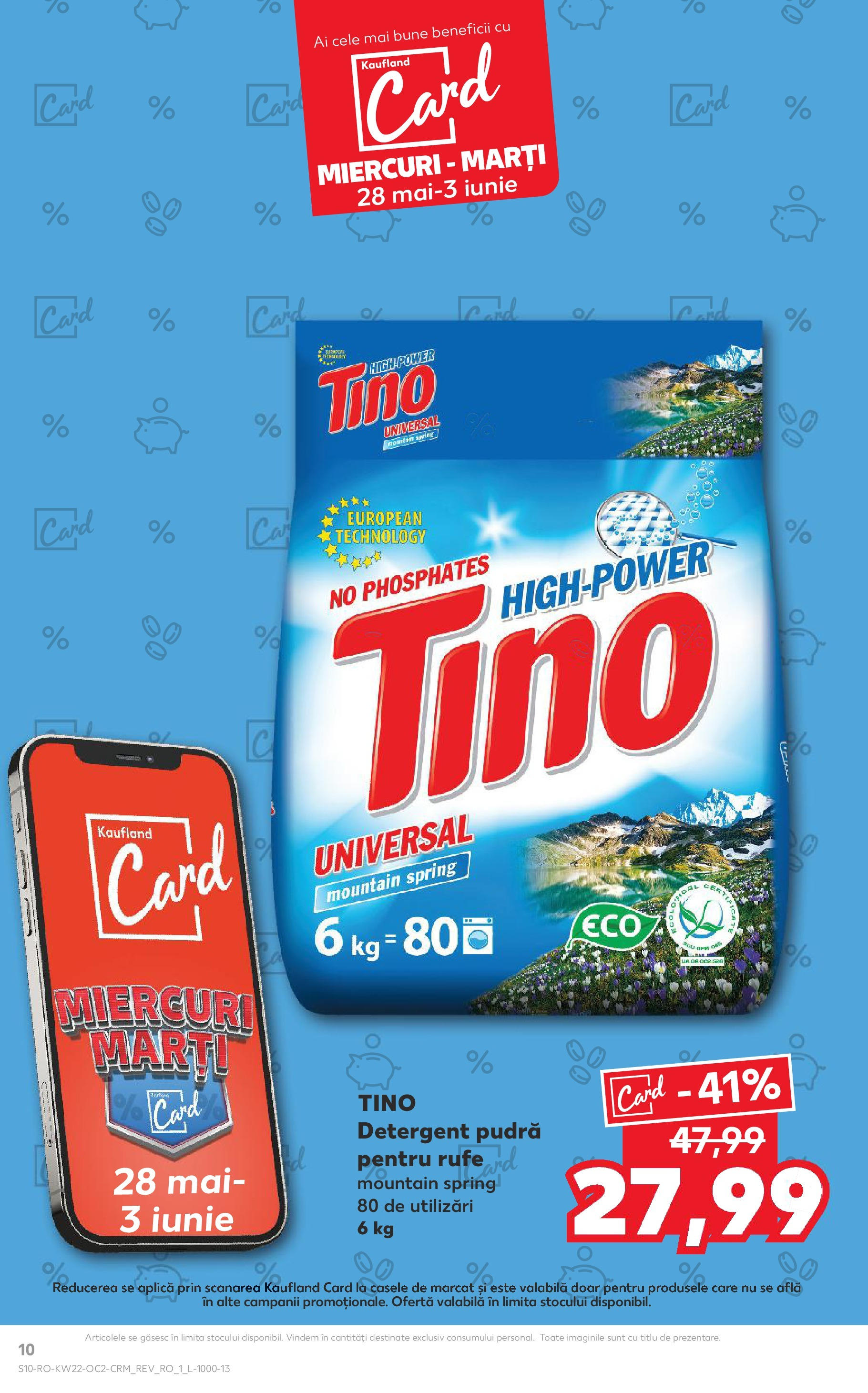 Catalog Kaufland - Râșnov 27.05.2025 || Revista si Oferte | Pagină: 10 | Produse: Pudră, Detergent Catalog Kaufland - Râșnov 27.05.2025 - Revista si Oferta | Pagină: 10 | Produse: Pudră, Detergent
