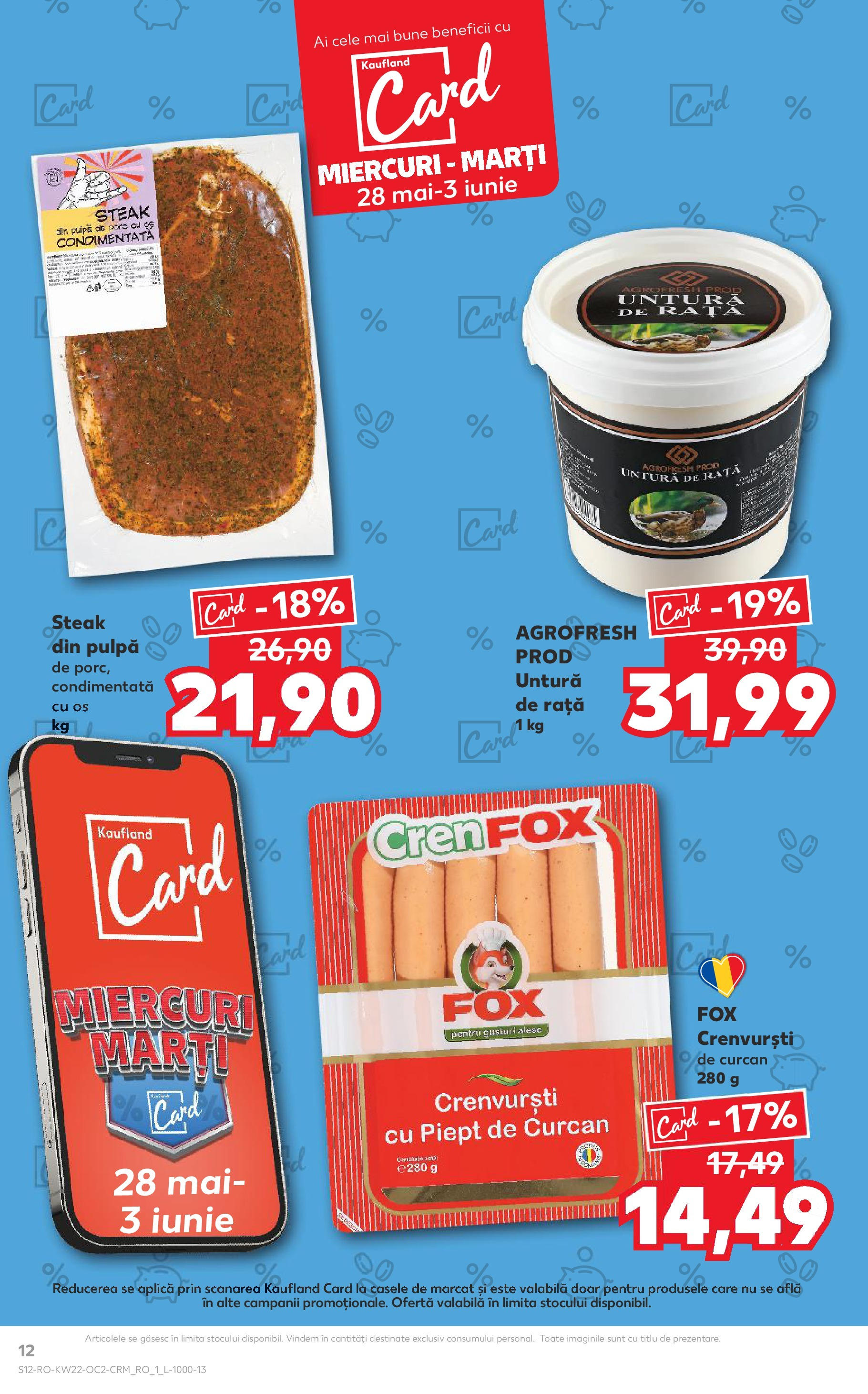 Catalog Kaufland - Râșnov 27.05.2025 || Revista si Oferte | Pagină: 12 | Produse: Rață, Crenvurști Catalog Kaufland - Râșnov 27.05.2025 - Revista si Oferta | Pagină: 12 | Produse: Rață, Crenvurști