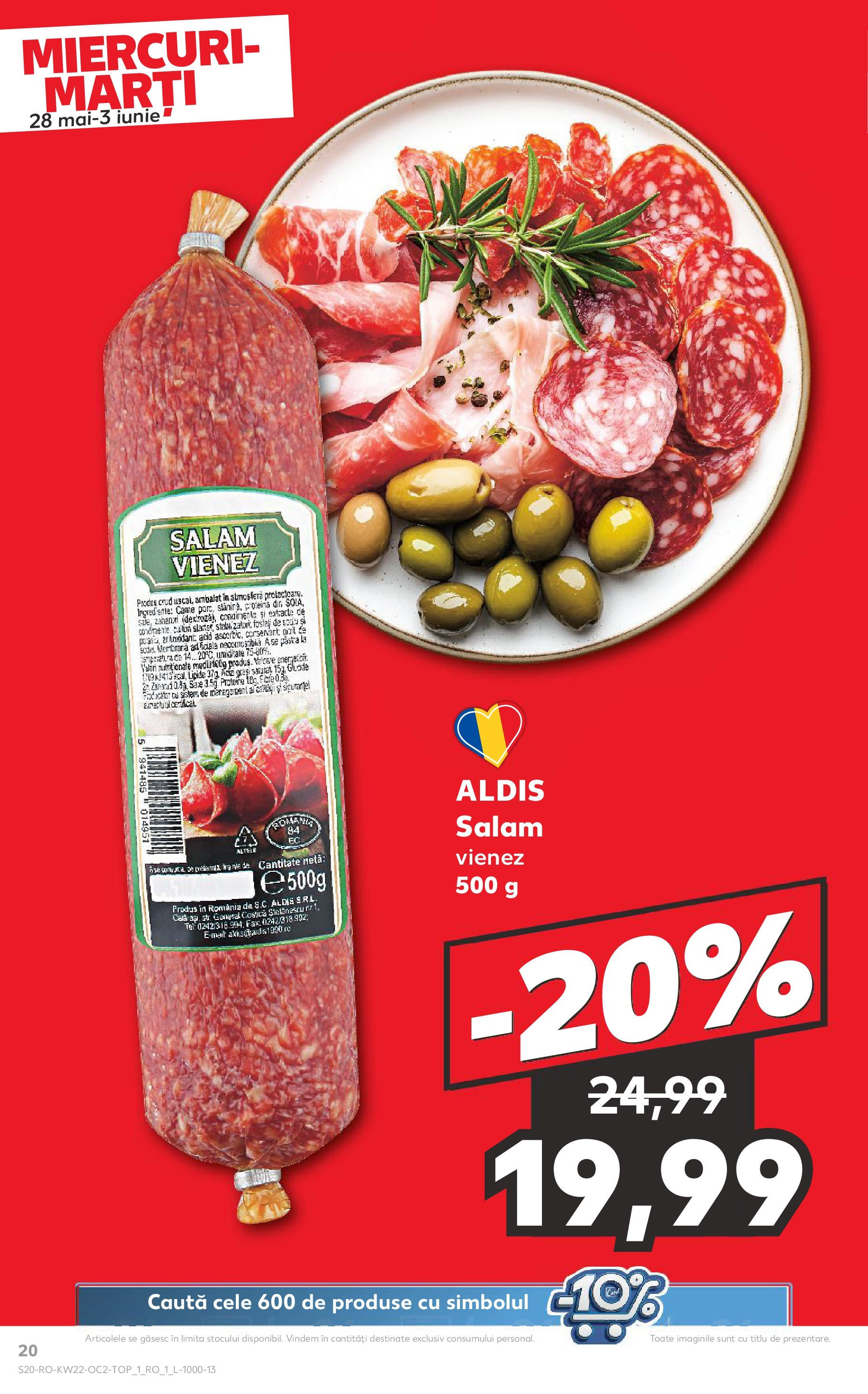 Catalog Kaufland - Râșnov 27.05.2025 || Revista si Oferte | Pagină: 20 | Produse: Salam, Sare Catalog Kaufland - Râșnov 27.05.2025 - Revista si Oferta | Pagină: 20 | Produse: Salam, Sare