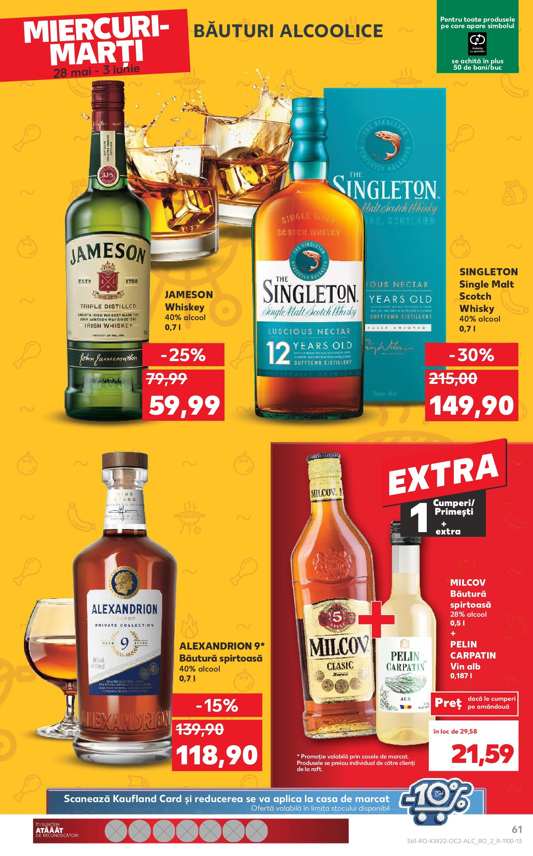 Catalog Kaufland - Râșnov 27.05.2025 || Revista si Oferte | Pagină: 61 | Produse: Vin, Whiskey Catalog Kaufland - Râșnov 27.05.2025 - Revista si Oferta | Pagină: 61 | Produse: Vin, Whiskey