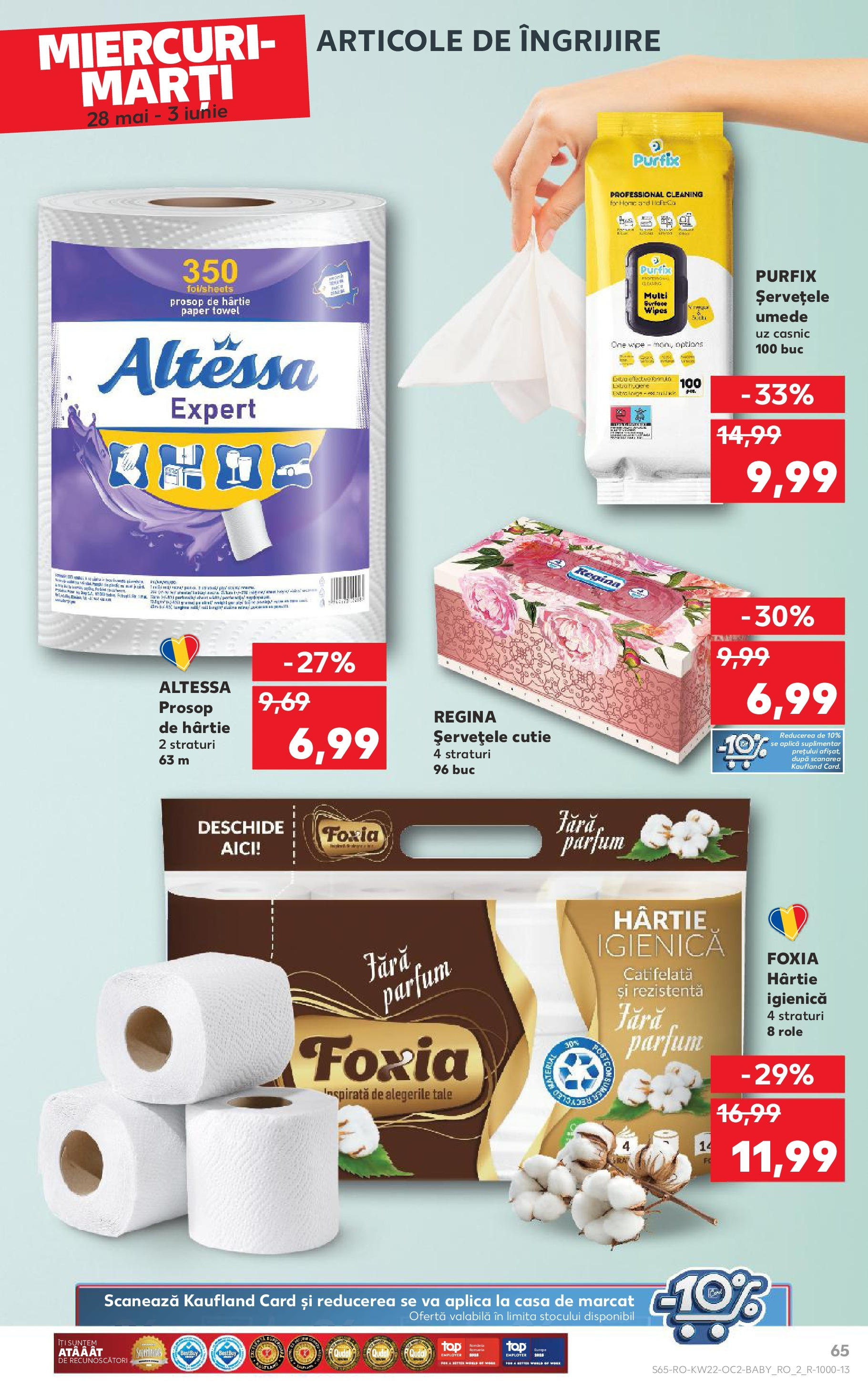 Catalog Kaufland - Râșnov 27.05.2025 || Revista si Oferte | Pagină: 65 | Produse: Role, Cutie, Parfum Catalog Kaufland - Râșnov 27.05.2025 - Revista si Oferta | Pagină: 65 | Produse: Role, Cutie, Parfum