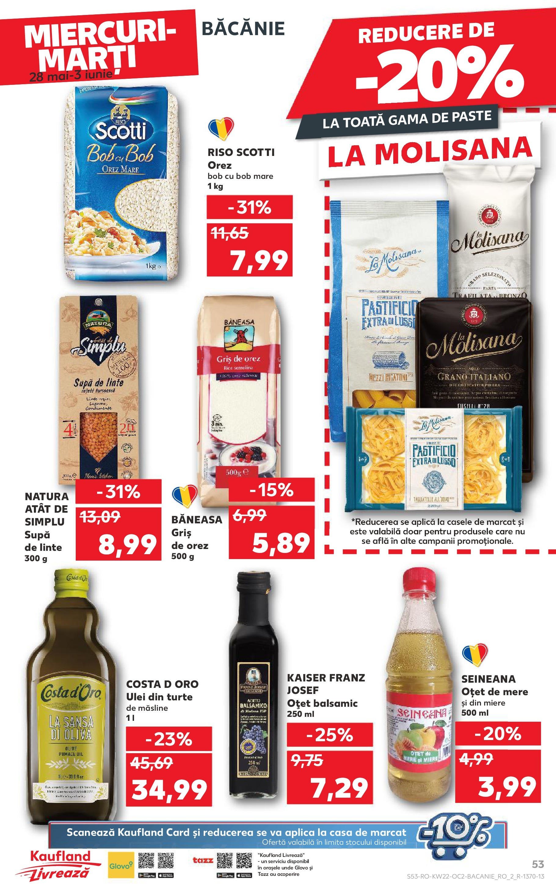 Catalog Kaufland - Râșnov 27.05.2025 || Revista si Oferte | Pagină: 53 | Produse: Măsline, Ulei, Mere, Orez Catalog Kaufland - Râșnov 27.05.2025 - Revista si Oferta | Pagină: 53 | Produse: Măsline, Ulei, Mere, Orez