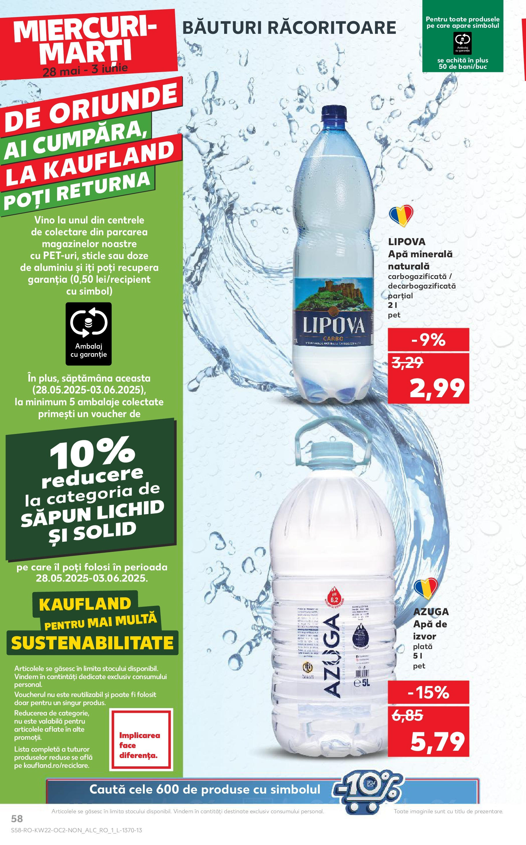 Catalog Kaufland - Râșnov 27.05.2025 || Revista si Oferte | Pagină: 58 | Produse: Yazı tahtası kalemi, Săpun, Săpun lichid, Apă Catalog Kaufland - Râșnov 27.05.2025 - Revista si Oferta | Pagină: 58 | Produse: Yazı tahtası kalemi, Săpun, Săpun lichid, Apă