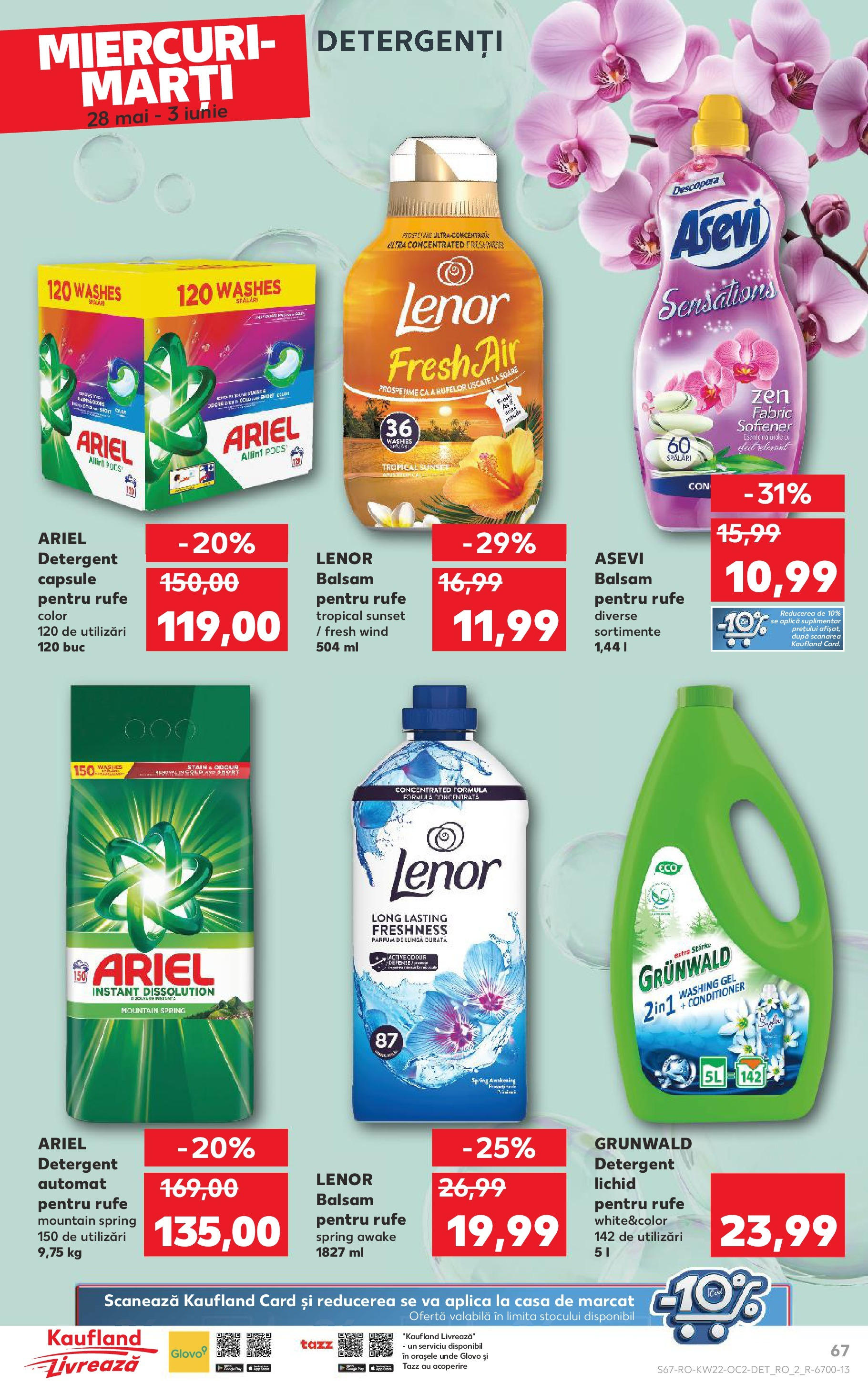 Catalog Kaufland - Râmnicu Vâlcea 27.05.2025 - Revista si Oferta | Pagină: 67 | Produse: Parfum, Balsam, Yorgan, Detergent
