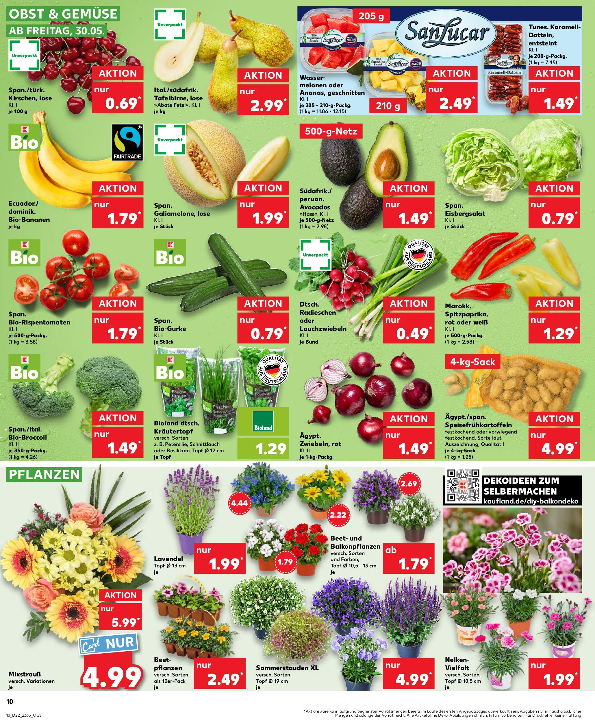 Kaufland prospekt Dortmund	 (ab 30.05.2025) » Angebote Online zum Blättern | Seite: 10 | Produkte: Eisbergsalat, Wasser, Gemüse, Obst