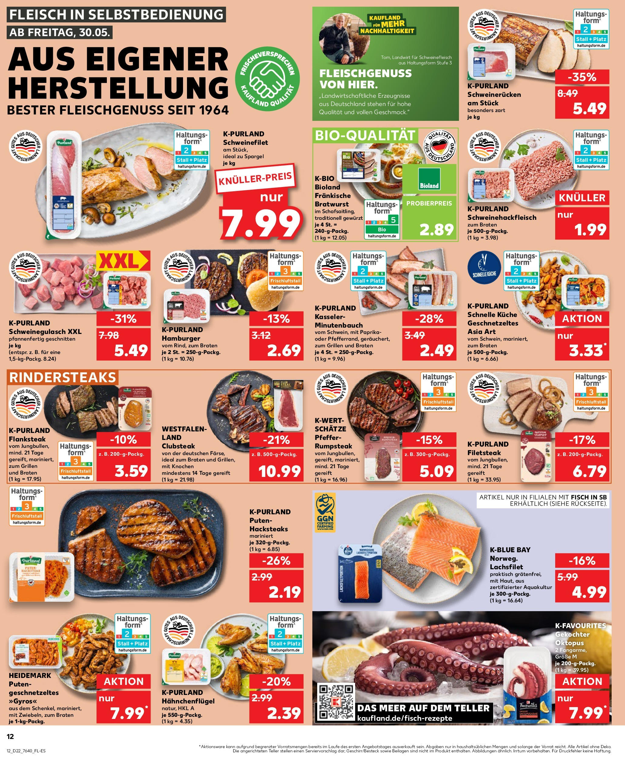 Kaufland prospekt Dortmund	 (ab 30.05.2025) » Angebote Online zum Blättern | Seite: 12 | Produkte: Schweinegulasch, Bratwurst, Küche, Spargel