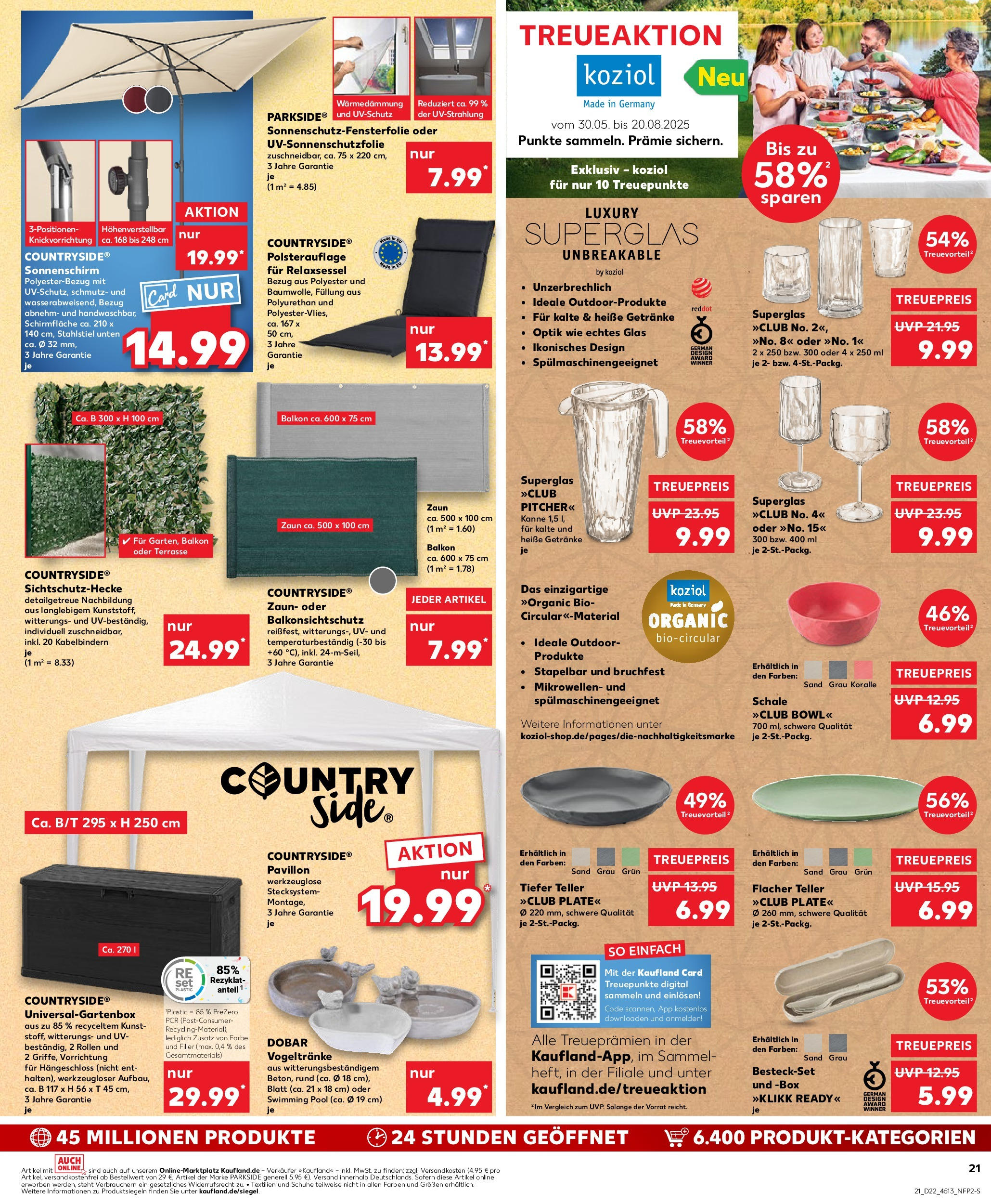 Kaufland prospekt Albstadt	 (ab 29.05.2025) » Angebote Online zum Blättern | Seite: 21 | Produkte: Relaxsessel, Box, Sonnenschirm