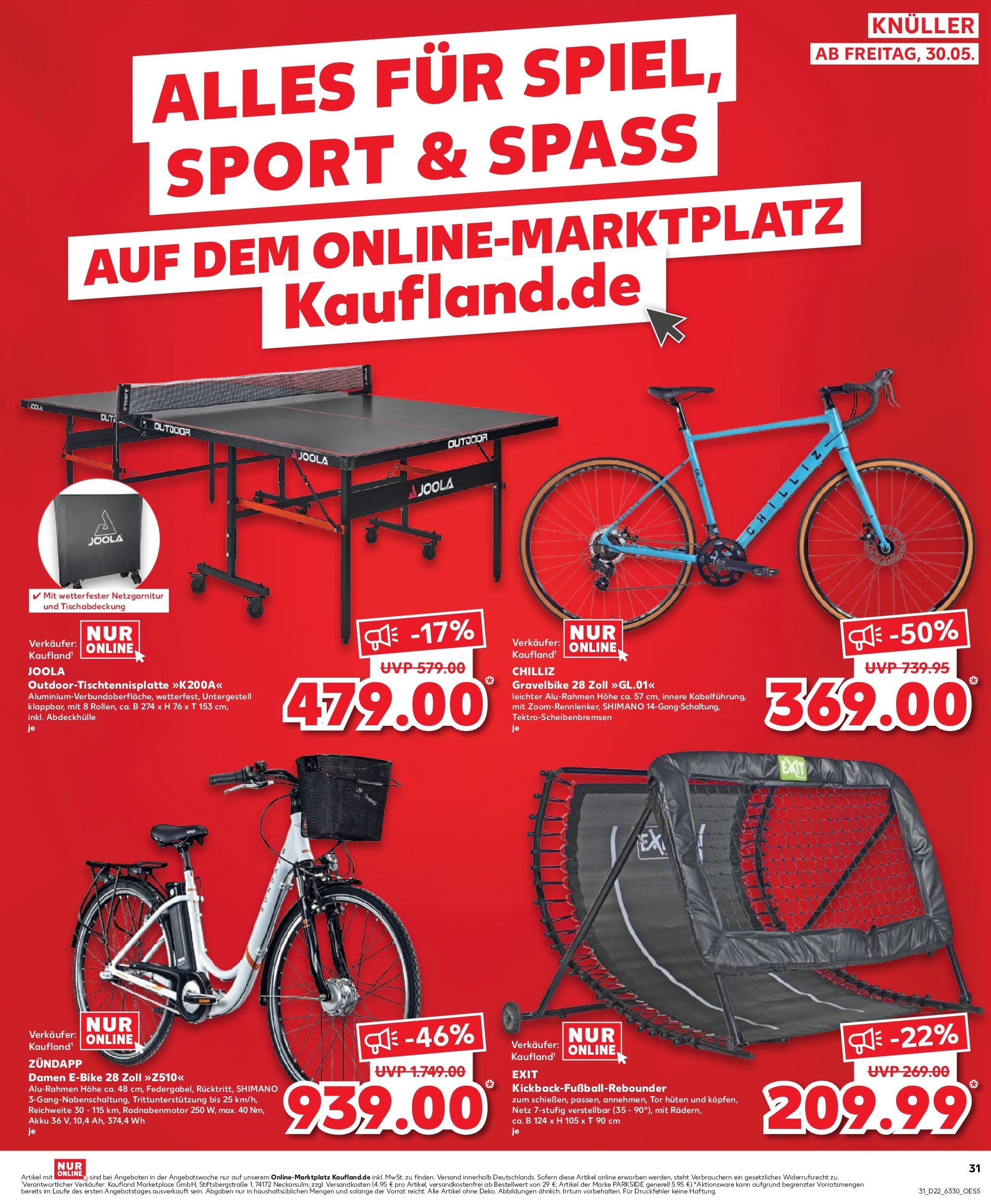 Kaufland prospekt Itzehoe	 (ab 29.05.2025) » Angebote Online zum Blättern | Seite: 31 | Produkte: E-Bike, Football