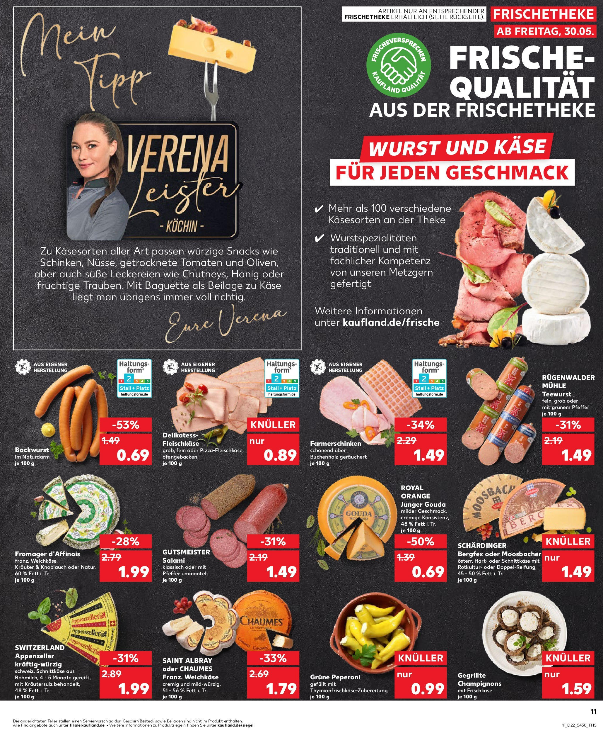 Kaufland prospekt Albstadt	 (ab 29.05.2025) » Angebote Online zum Blättern | Seite: 11 | Produkte: Bockwurst, Theke, Champignons, Frischkase
