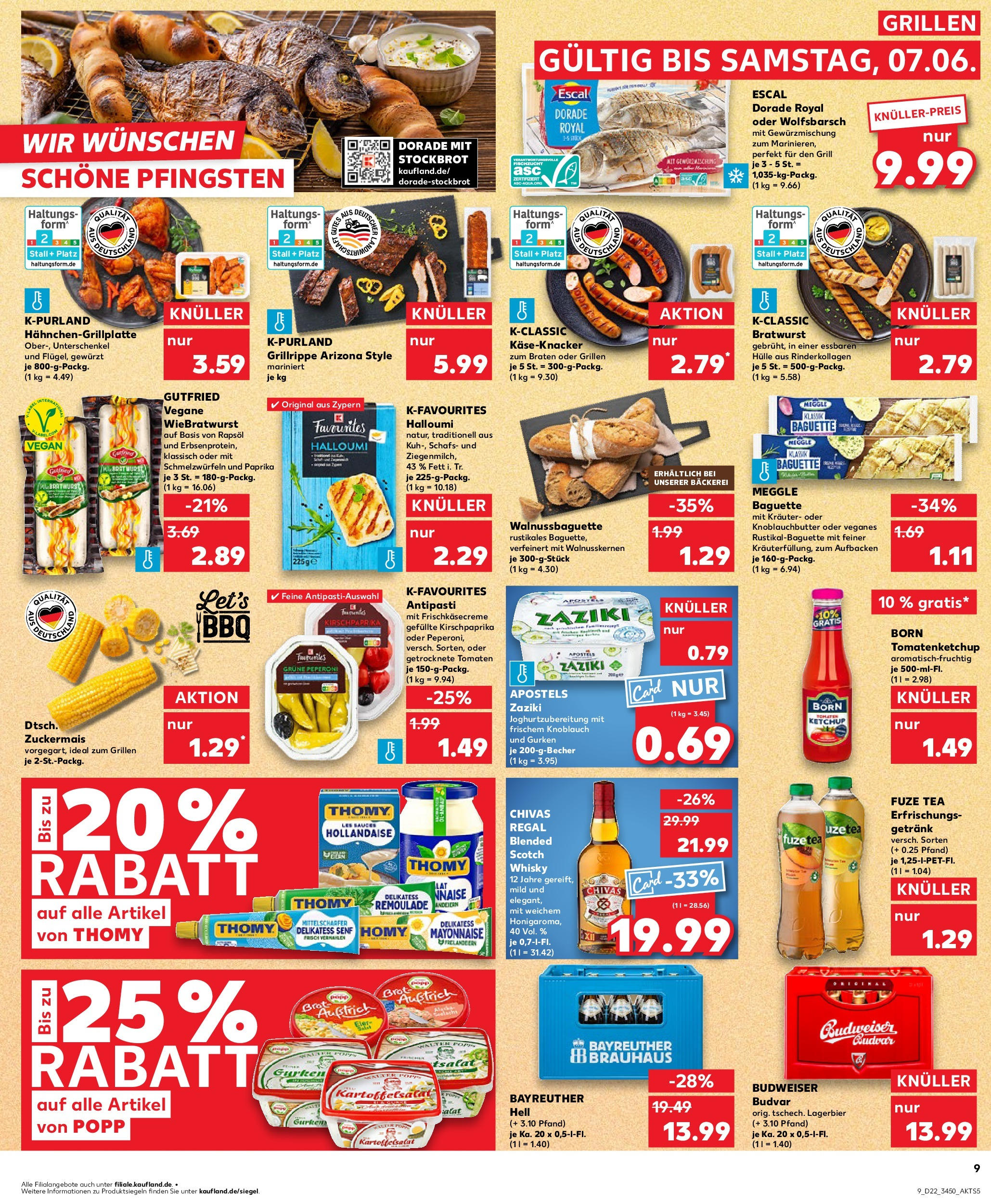 Kaufland prospekt Freital	 (ab 29.05.2025) » Angebote Online zum Blättern | Seite: 9 | Produkte: Baguette, Mayonnaise, Budweiser, Gurken