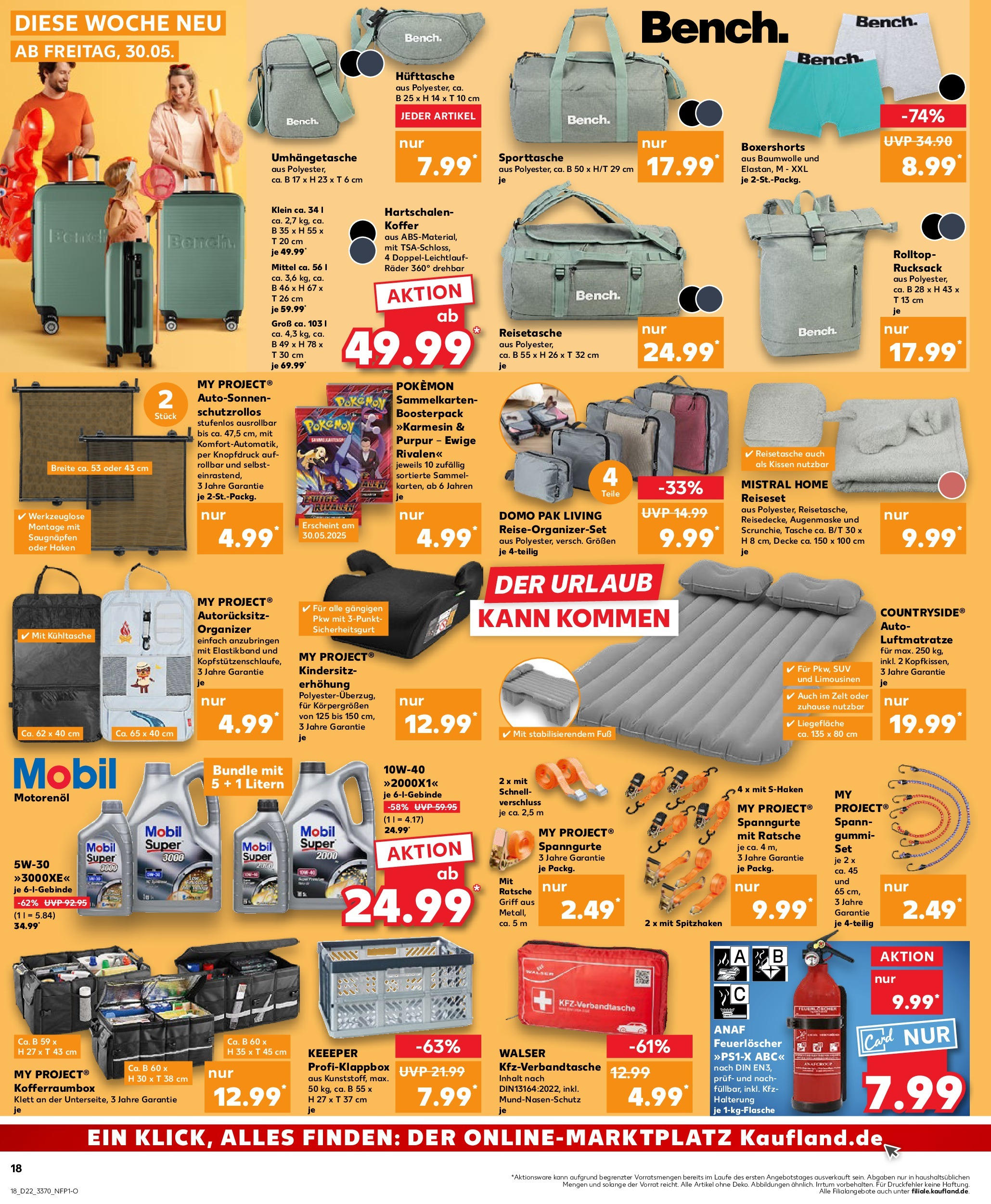 Kaufland prospekt Freital	 (ab 29.05.2025) » Angebote Online zum Blättern | Seite: 18 | Produkte: Tasche, Kissen, Reisetasche, Augenmaske