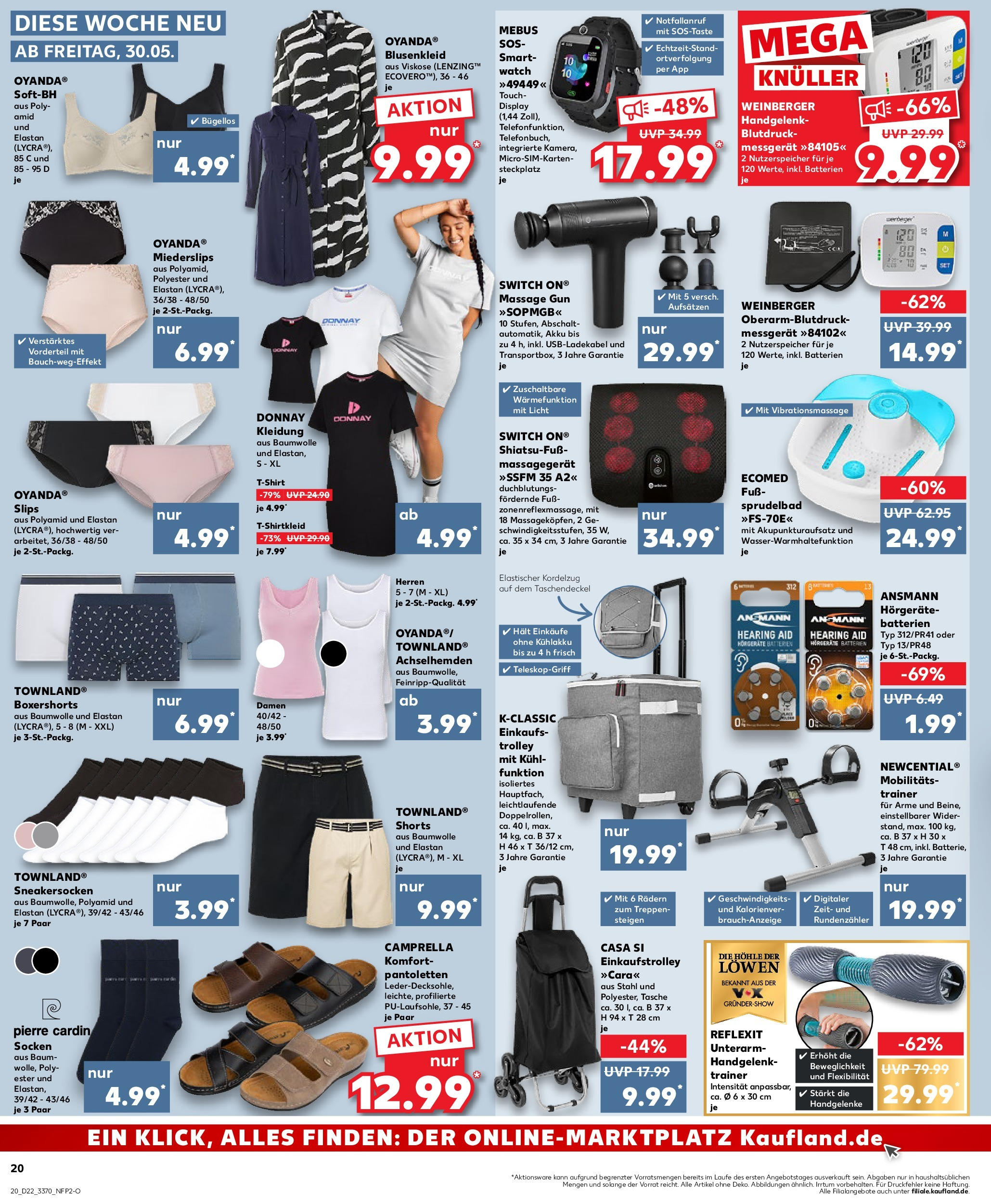 Kaufland prospekt Freital	 (ab 29.05.2025) » Angebote Online zum Blättern | Seite: 20 | Produkte: Smartwatch, Batterien, Massagegerät, Socken