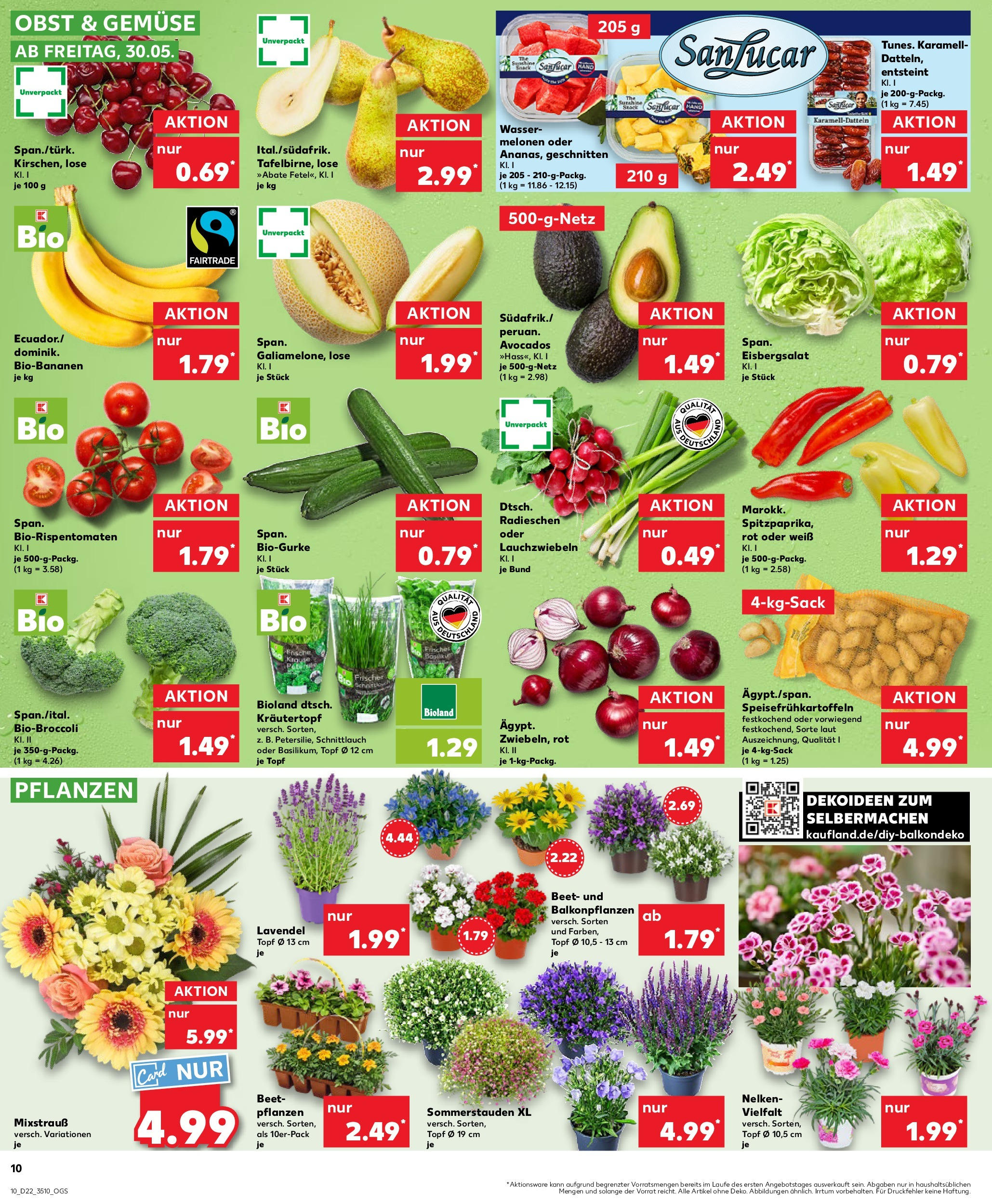 Kaufland prospekt Ahrensfelde	 (ab 30.05.2025) » Angebote Online zum Blättern | Seite: 10 | Produkte: Eisbergsalat, Wasser, Gemüse, Lavendel