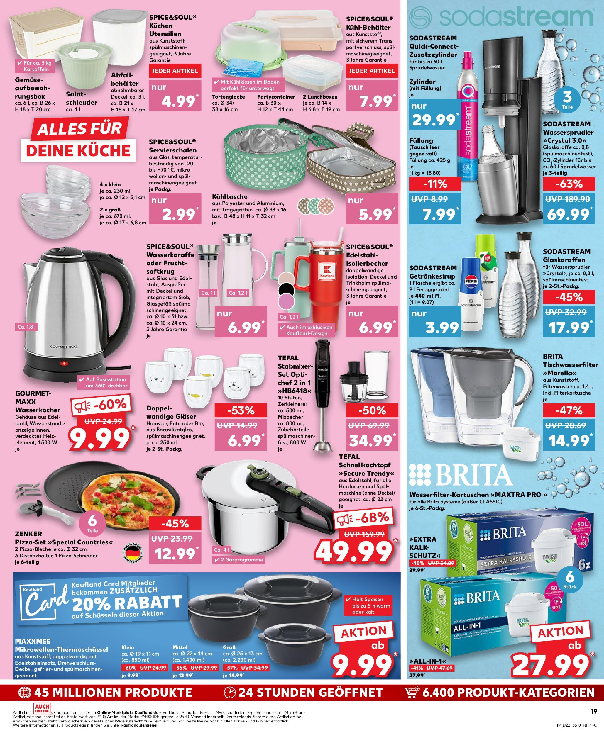 Kaufland prospekt Ahrensfelde	 (ab 30.05.2025) » Angebote Online zum Blättern | Seite: 19 | Produkte: Wasserkocher, Pizza, Stabmixer, Sodastream