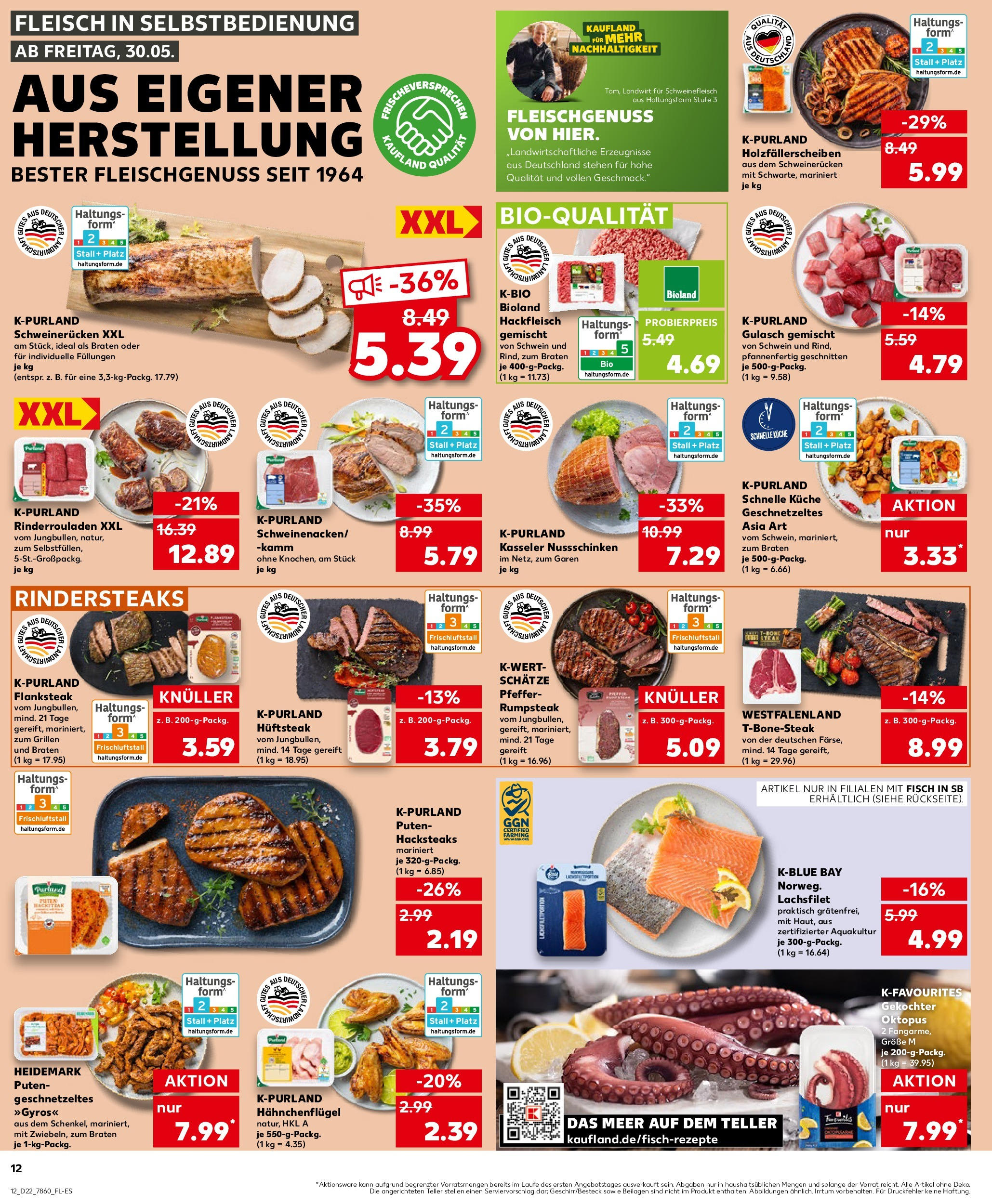 Kaufland prospekt Albstadt	 (ab 29.05.2025) » Angebote Online zum Blättern | Seite: 12 | Produkte: Fisch, Gyros, Pfeffer, Steak