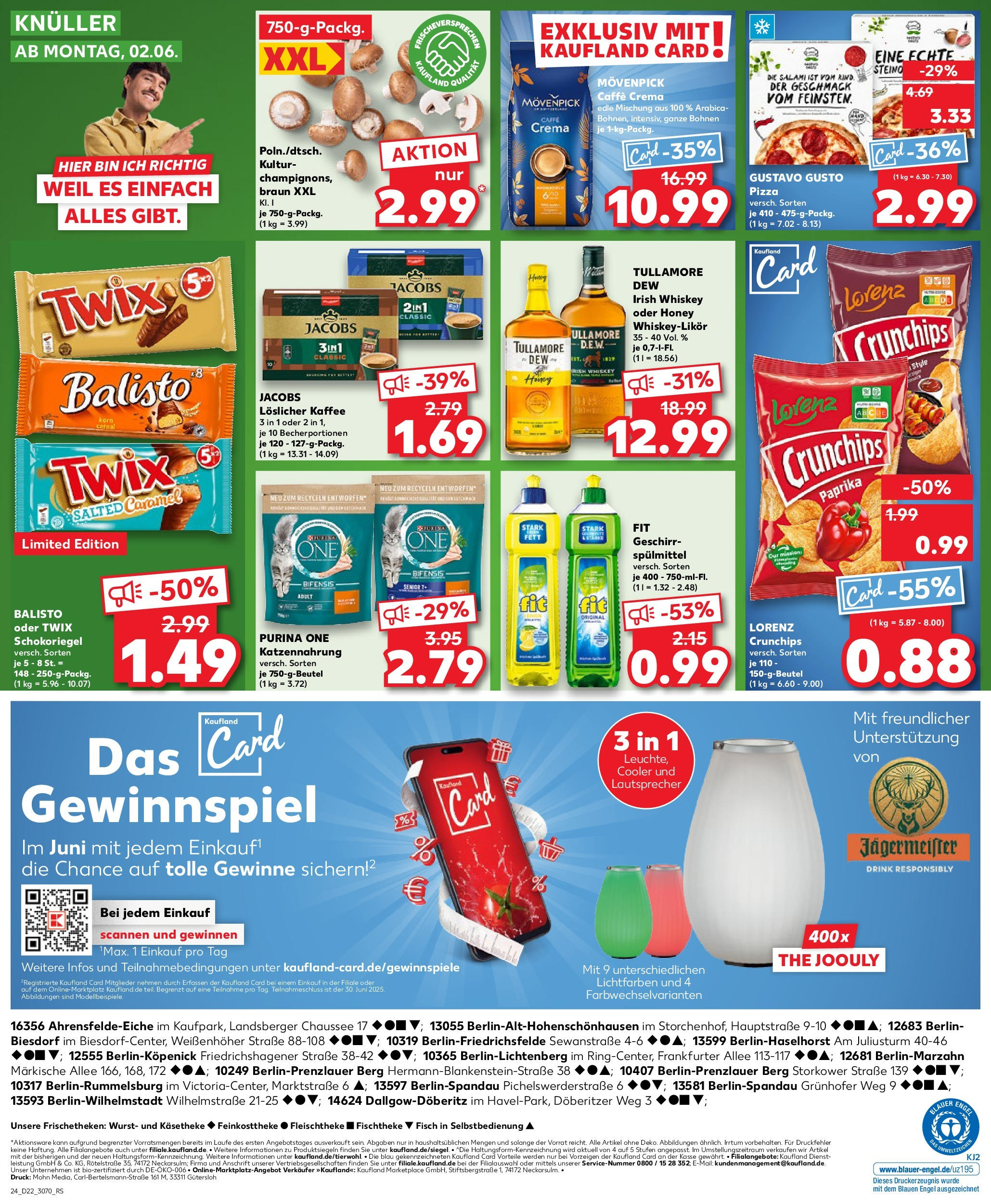 Kaufland prospekt Ahrensfelde	 (ab 30.05.2025) » Angebote Online zum Blättern | Seite: 24 | Produkte: Lautsprecher, Lorenz crunchips, Chips, Whiskey