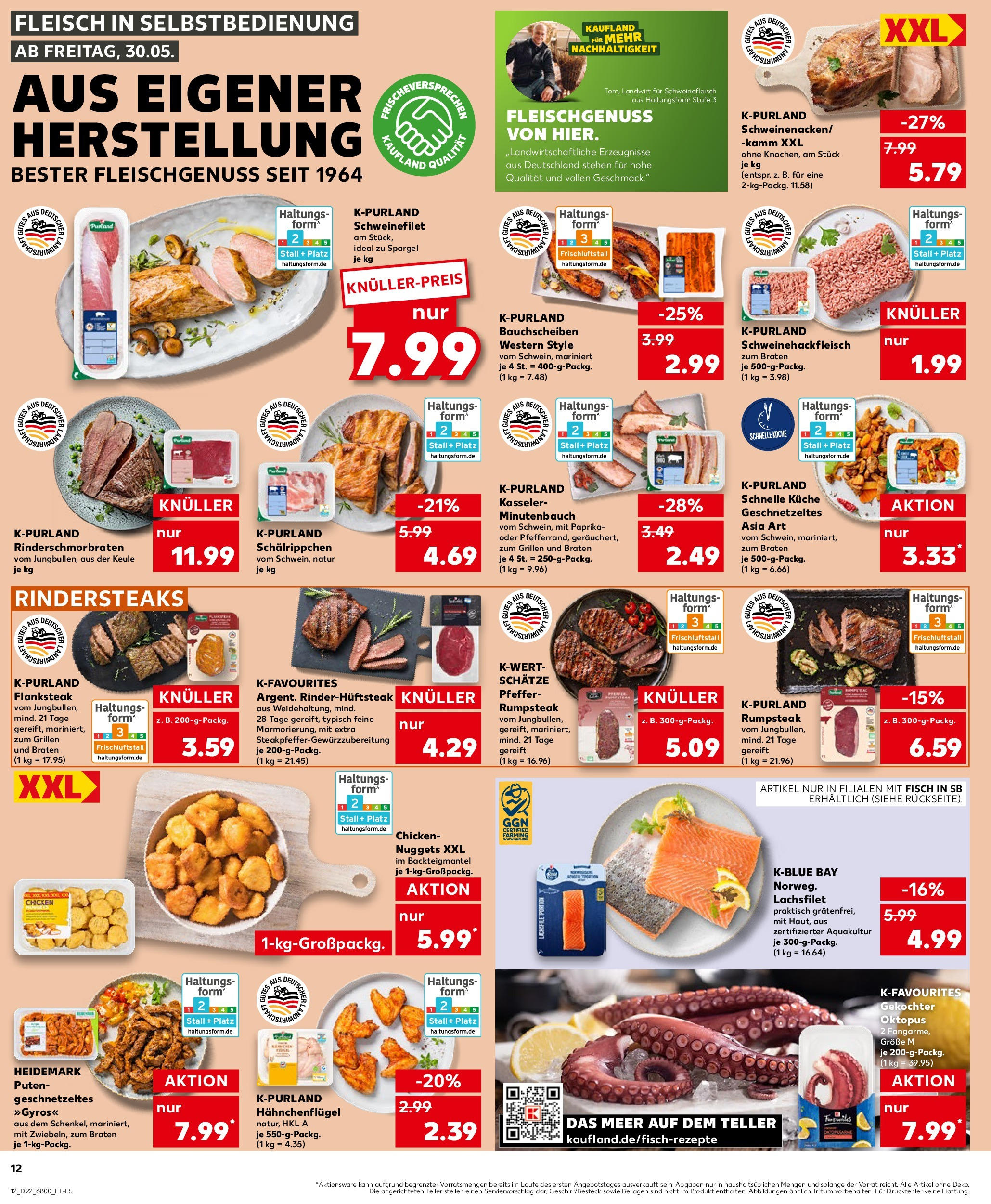 Kaufland prospekt Berlin	 (ab 29.05.2025) » Angebote Online zum Blättern | Seite: 12 | Produkte: Rumpsteak, Küche, Fisch, Fleisch