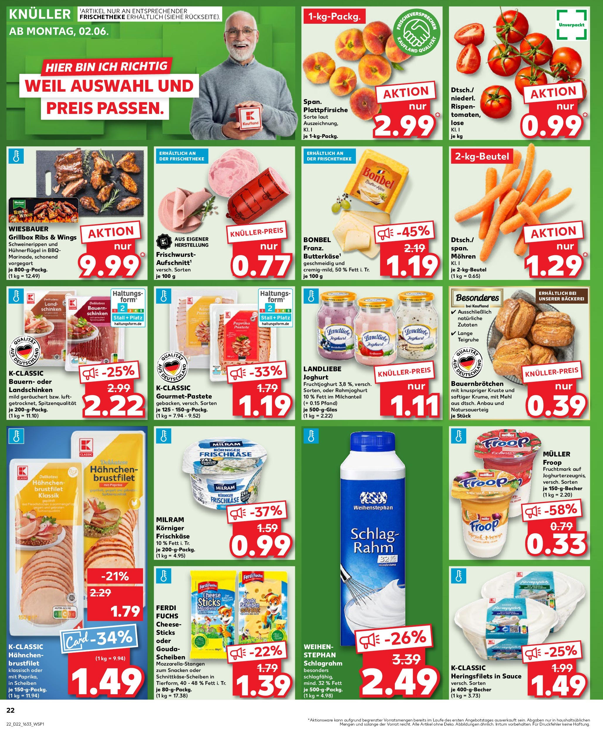 Kaufland prospekt München	 (ab 29.05.2025) » Angebote Online zum Blättern | Seite: 22 | Produkte: Froop, Paprika, Milram, Frischkase