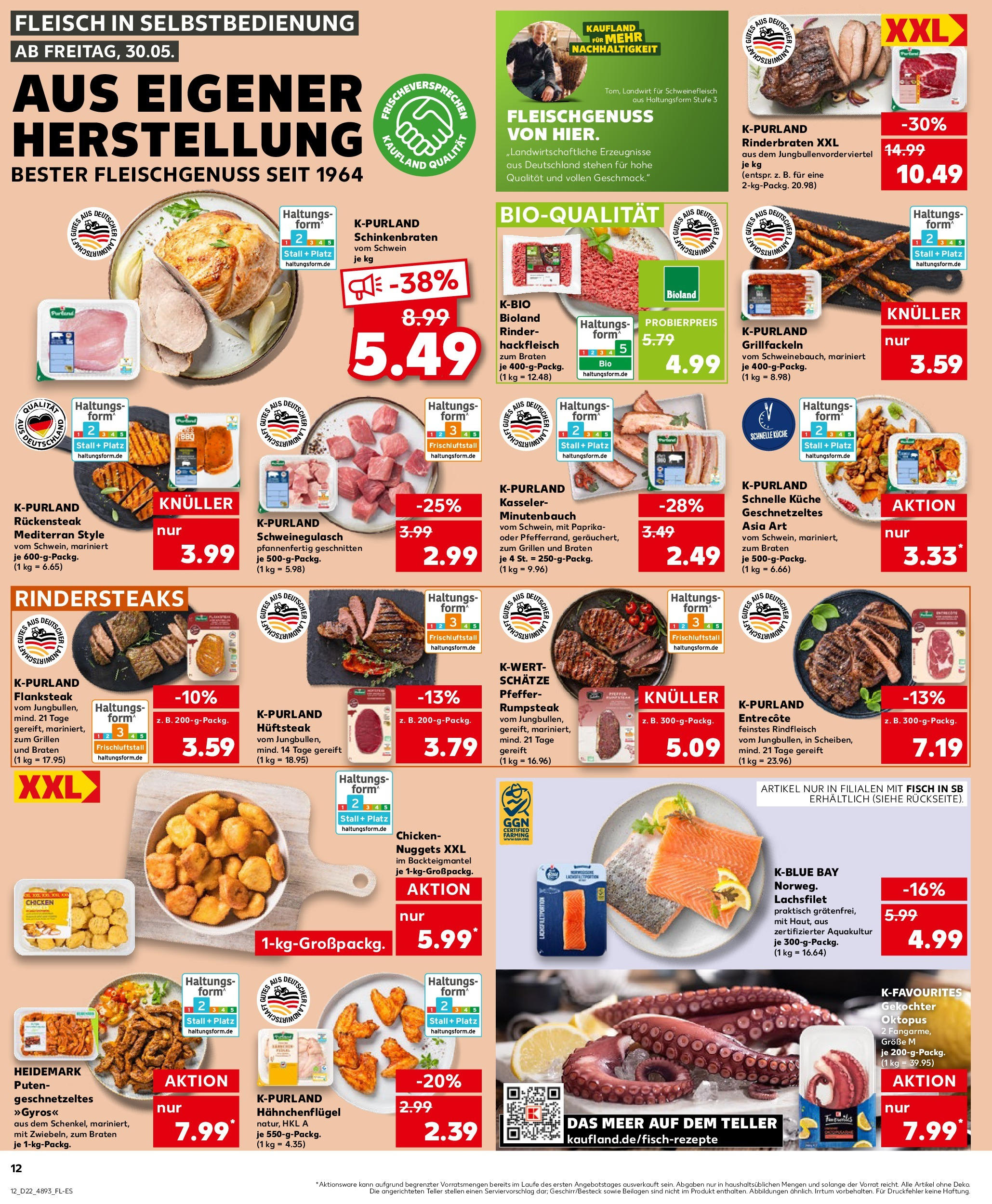 Kaufland prospekt Senftenberg	 (ab 29.05.2025) » Angebote Online zum Blättern | Seite: 12 | Produkte: Entrecote, Gyros, Paprika, Schweinefleisch