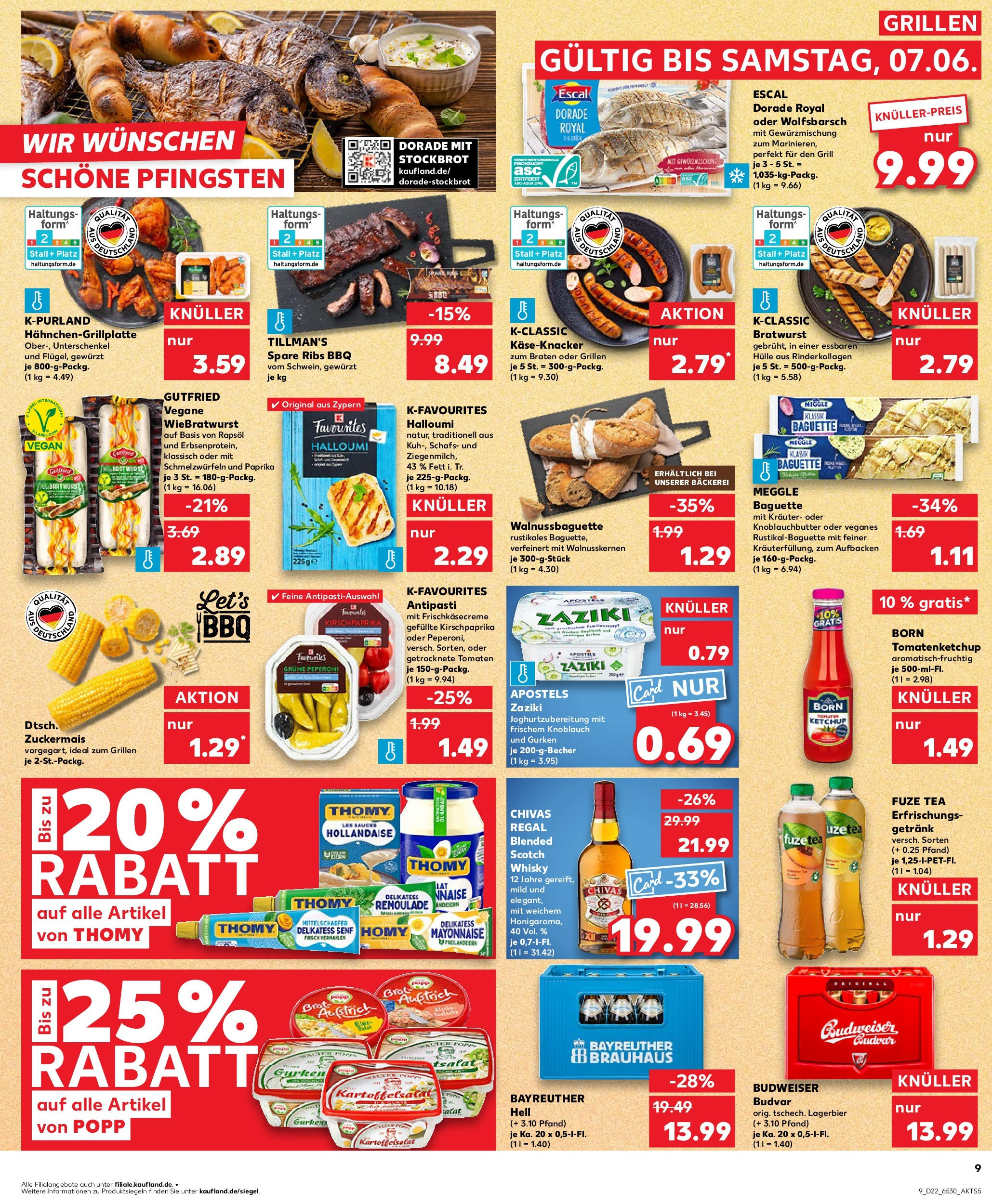 Kaufland prospekt Senftenberg	 (ab 29.05.2025) » Angebote Online zum Blättern | Seite: 9 | Produkte: Dorade, Bratwurst, Brot, Ketchup