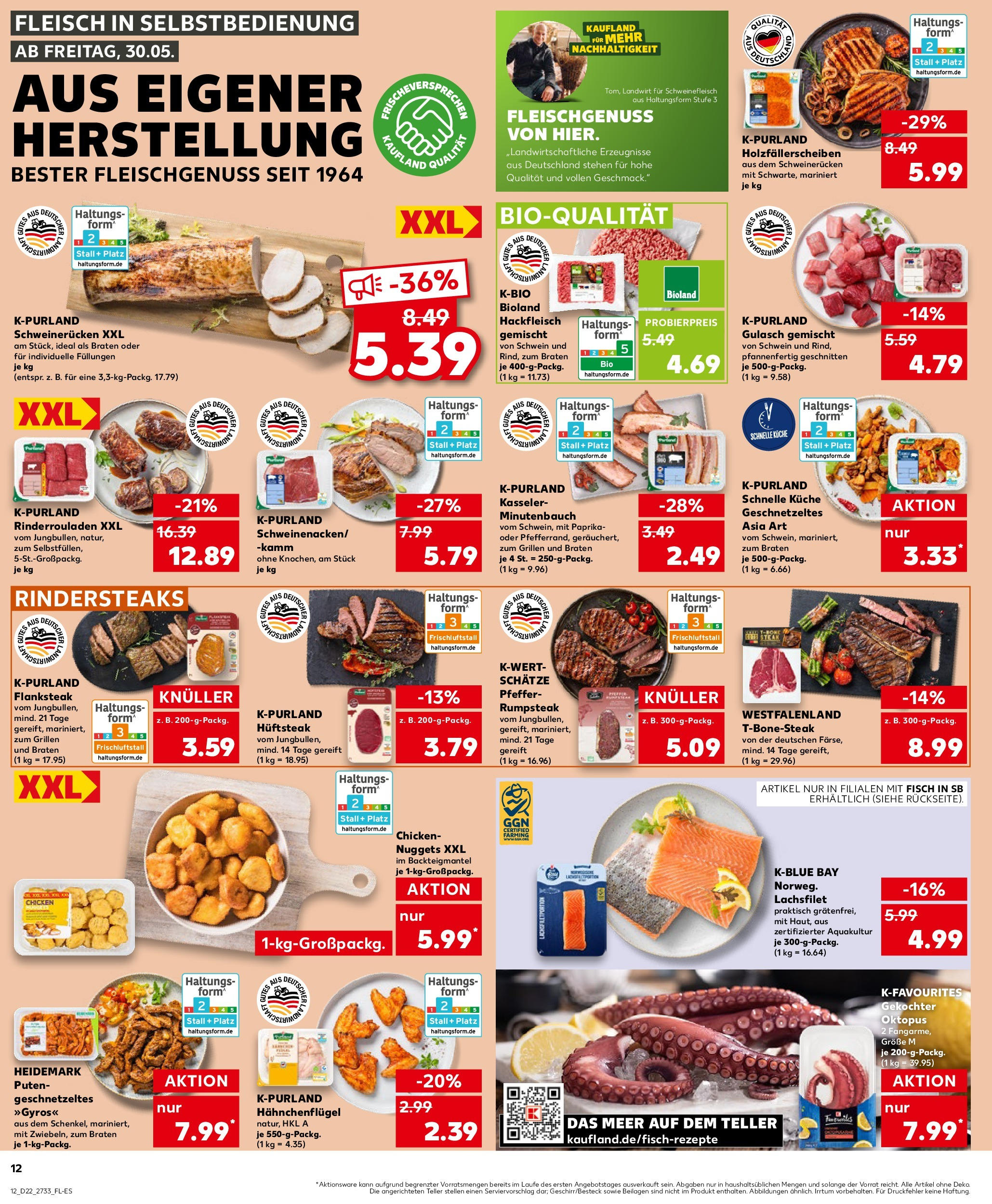 Kaufland prospekt Berlin	 (ab 29.05.2025) » Angebote Online zum Blättern | Seite: 12 | Produkte: Rumpsteak, Küche, Gulasch, Pfeffer