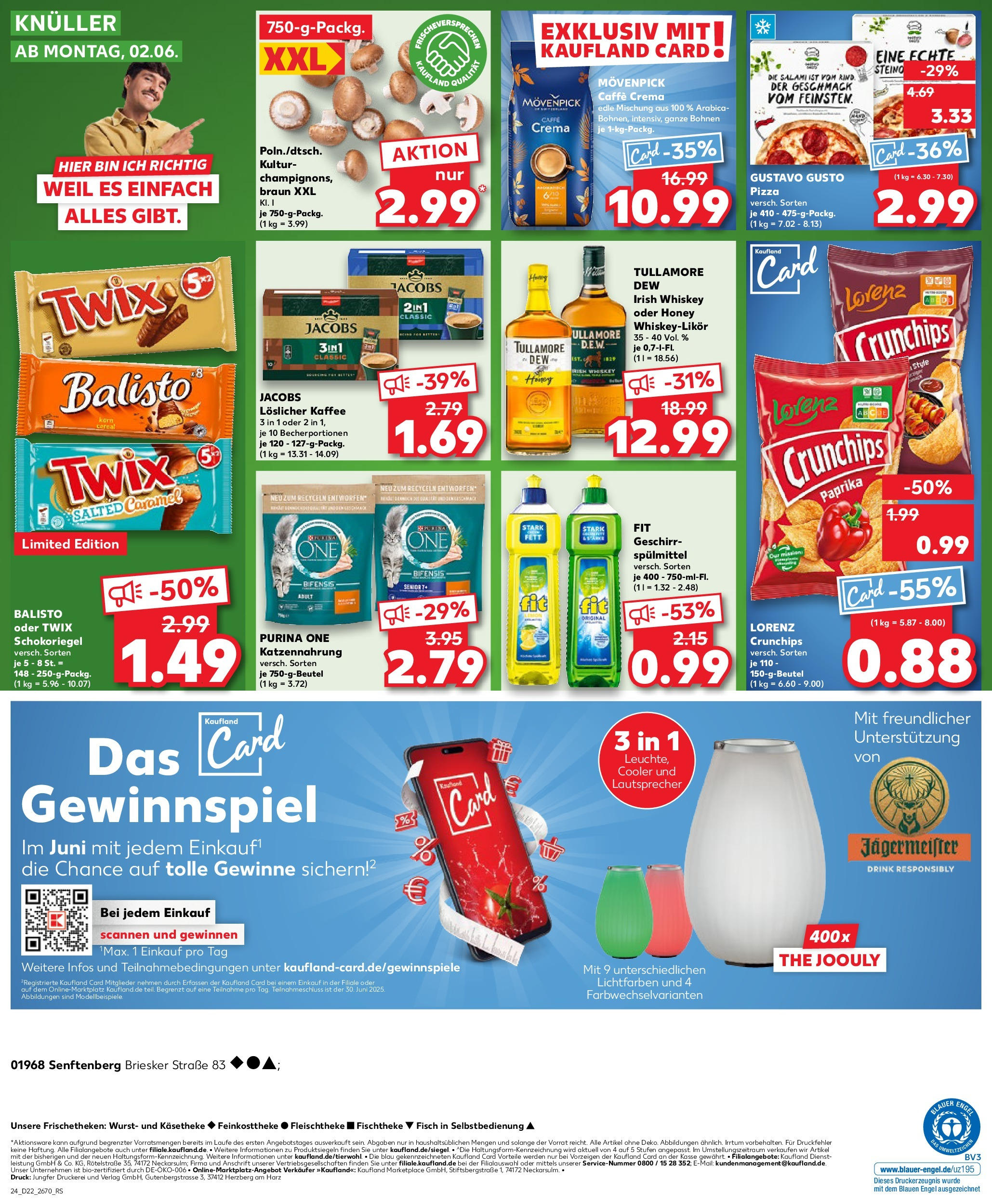 Kaufland prospekt Senftenberg	 (ab 29.05.2025) » Angebote Online zum Blättern | Seite: 24 | Produkte: Fisch, Jägermeister, Salami, Pizza