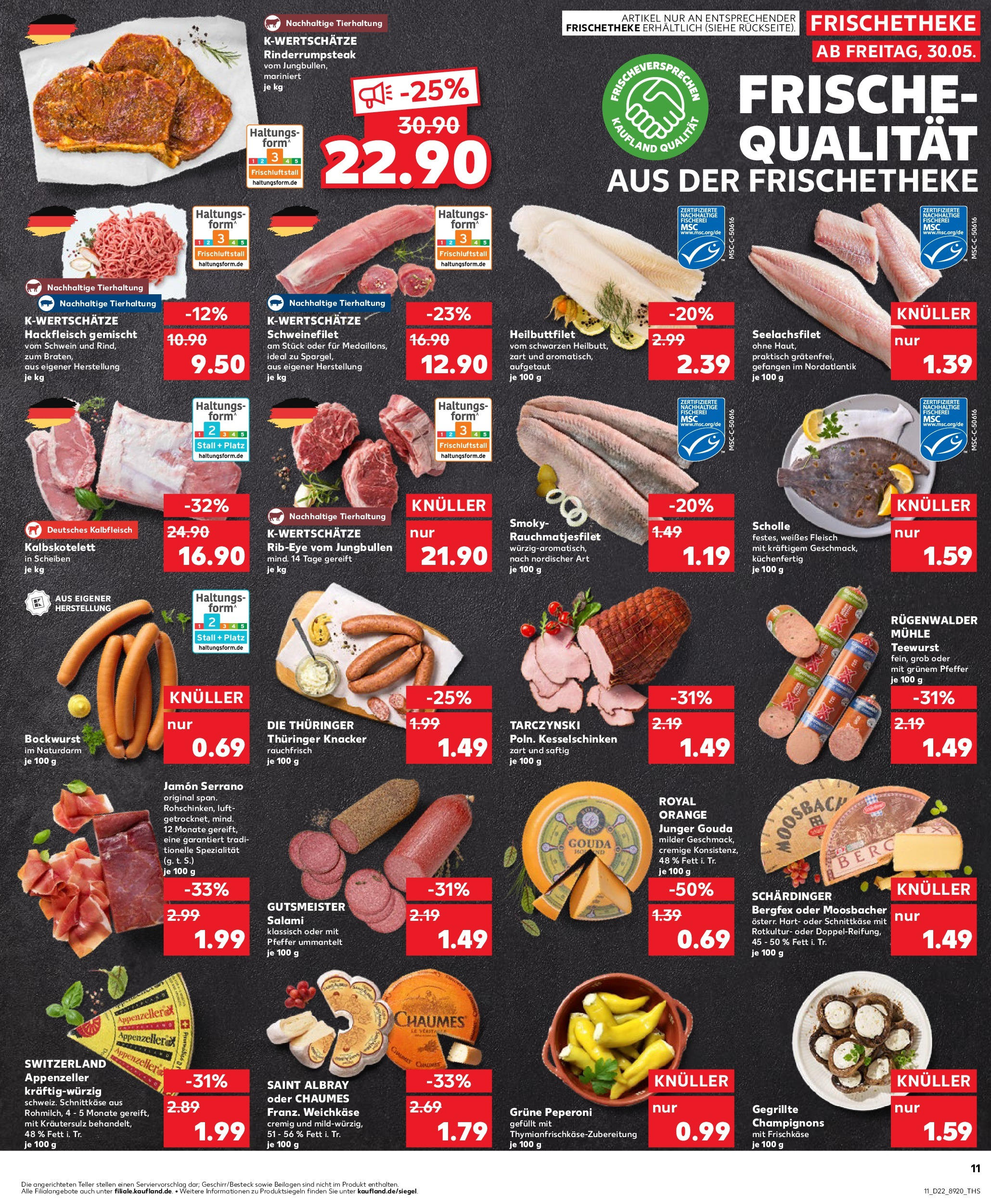 Kaufland prospekt Berlin	 (ab 29.05.2025) » Angebote Online zum Blättern | Seite: 11 | Produkte: Gouda, Steak, Fleisch, Frischkase