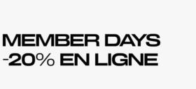 Members days -20% en ligne