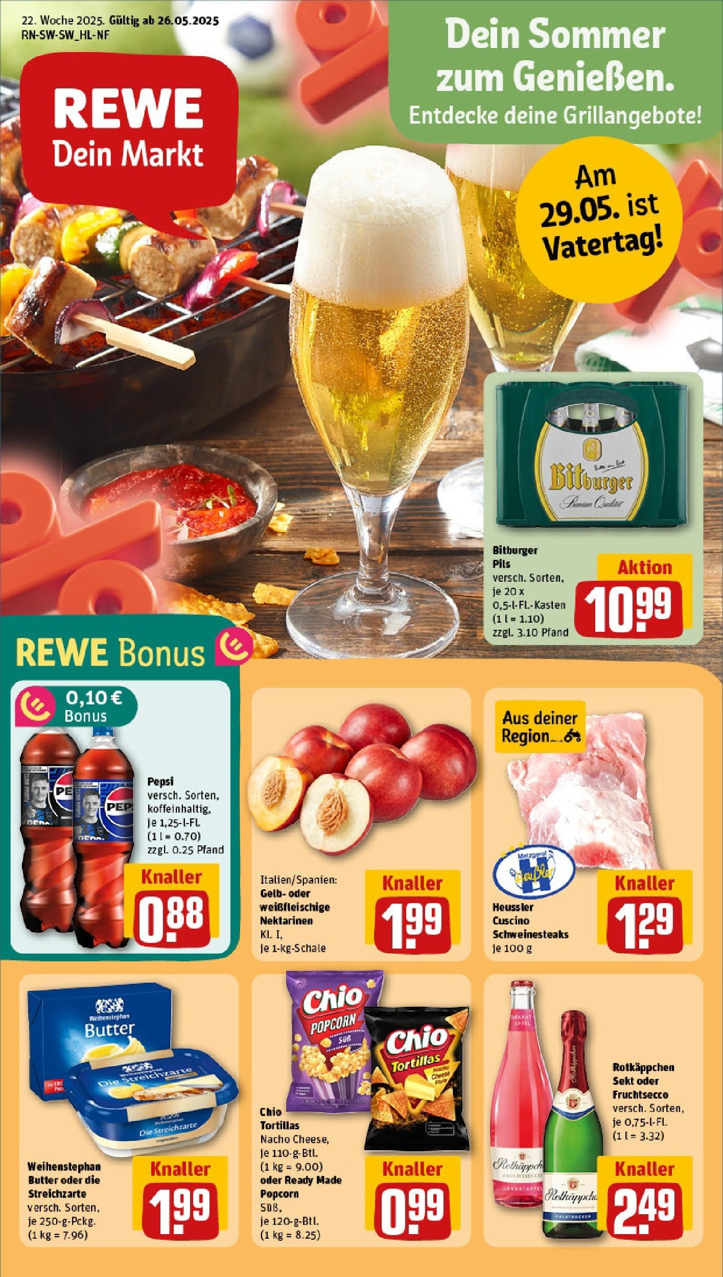 Rewe prospekt Giengen An Der Brenz	 (ab 25.05.2025) zum Blättern » Angebote | Seite: 1 | Produkte: Rotkappchen sekt, Bitburger, Granatapfel, Nektarinen