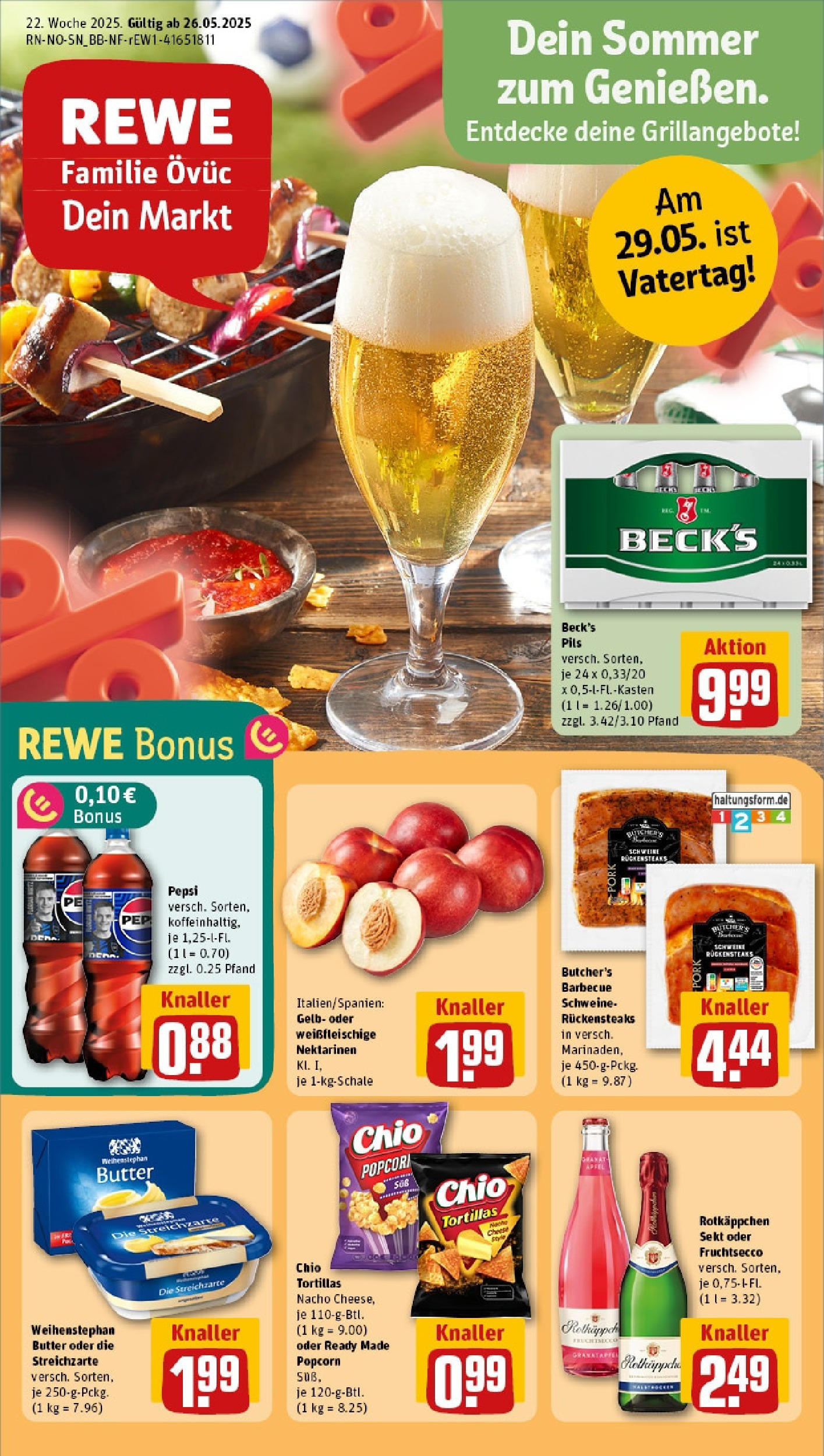 Rewe prospekt Bad Salzdetfurth (ab 25.05.2025) zum Blättern » Angebote | Seite: 1 | Produkte: Butter, Nektarinen, Sekt, Weihenstephan butter Rewe prospekt Bad Salzdetfurth (ab 25.05.2025) zum Blättern » Angebote | Seite: 1 | Produkte: Butter, Nektarinen, Sekt, Weihenstephan butter
