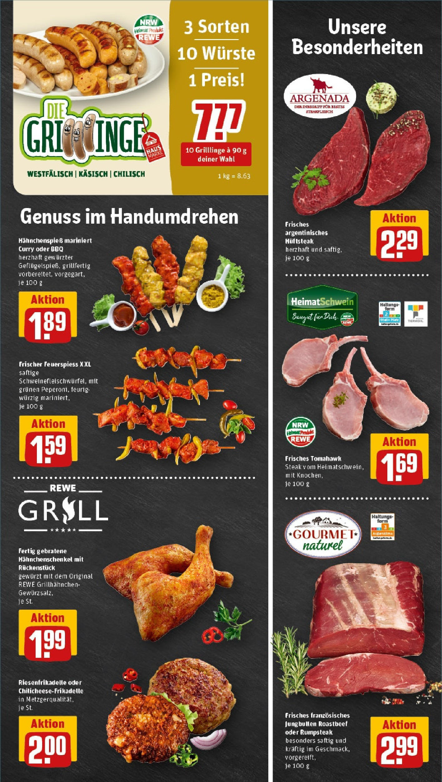 Rewe prospekt Gelsenkirchen (ab 25.05.2025) zum Blättern » Angebote | Seite: 7 | Produkte: Rumpsteak, Grill, Hahnchenschenkel, Steak Rewe prospekt Gelsenkirchen (ab 25.05.2025) zum Blättern » Angebote | Seite: 7 | Produkte: Rumpsteak, Grill, Hahnchenschenkel, Steak