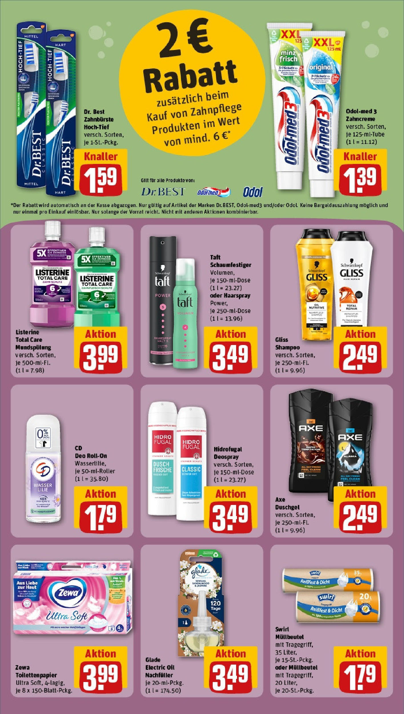 Rewe prospekt Gelsenkirchen (ab 25.05.2025) zum Blättern » Angebote | Seite: 26 | Produkte: Zewa, Shampoo, Deo Roll-On, Listerine Rewe prospekt Gelsenkirchen (ab 25.05.2025) zum Blättern » Angebote | Seite: 26 | Produkte: Zewa, Shampoo, Deo Roll-On, Listerine