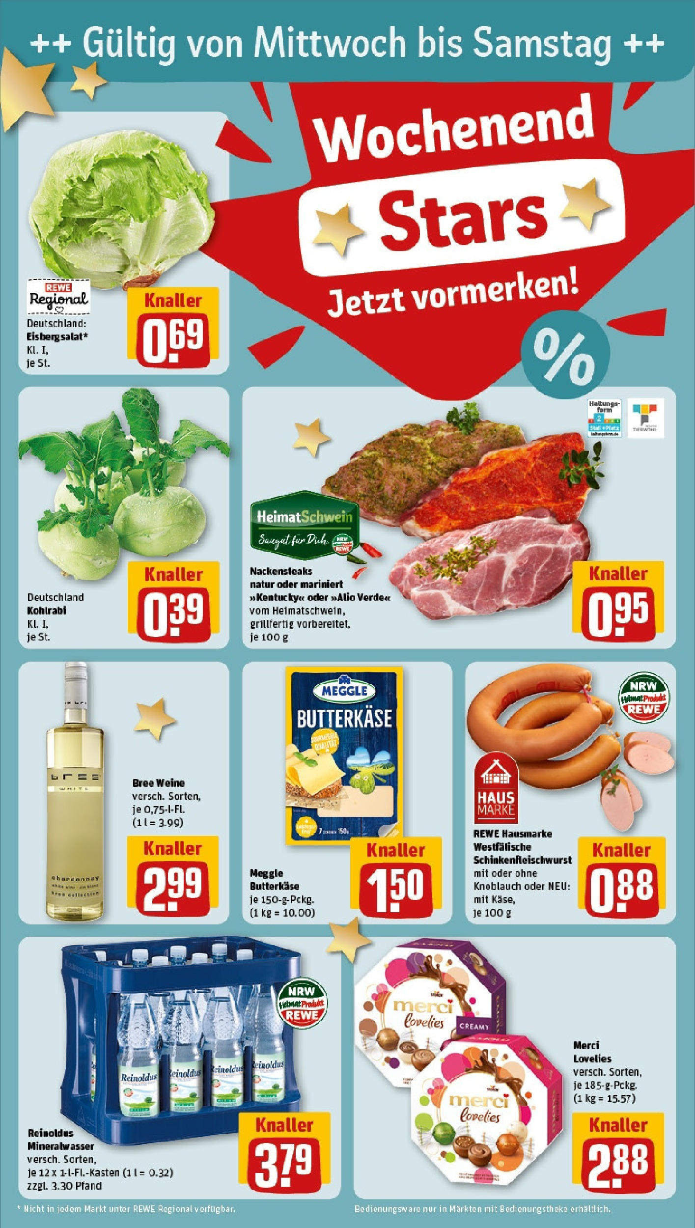 Rewe prospekt Gelsenkirchen (ab 25.05.2025) zum Blättern » Angebote | Seite: 30 | Produkte: Nackensteaks, Bree, Mineralwasser, Knoblauch Rewe prospekt Gelsenkirchen (ab 25.05.2025) zum Blättern » Angebote | Seite: 30 | Produkte: Nackensteaks, Bree, Mineralwasser, Knoblauch