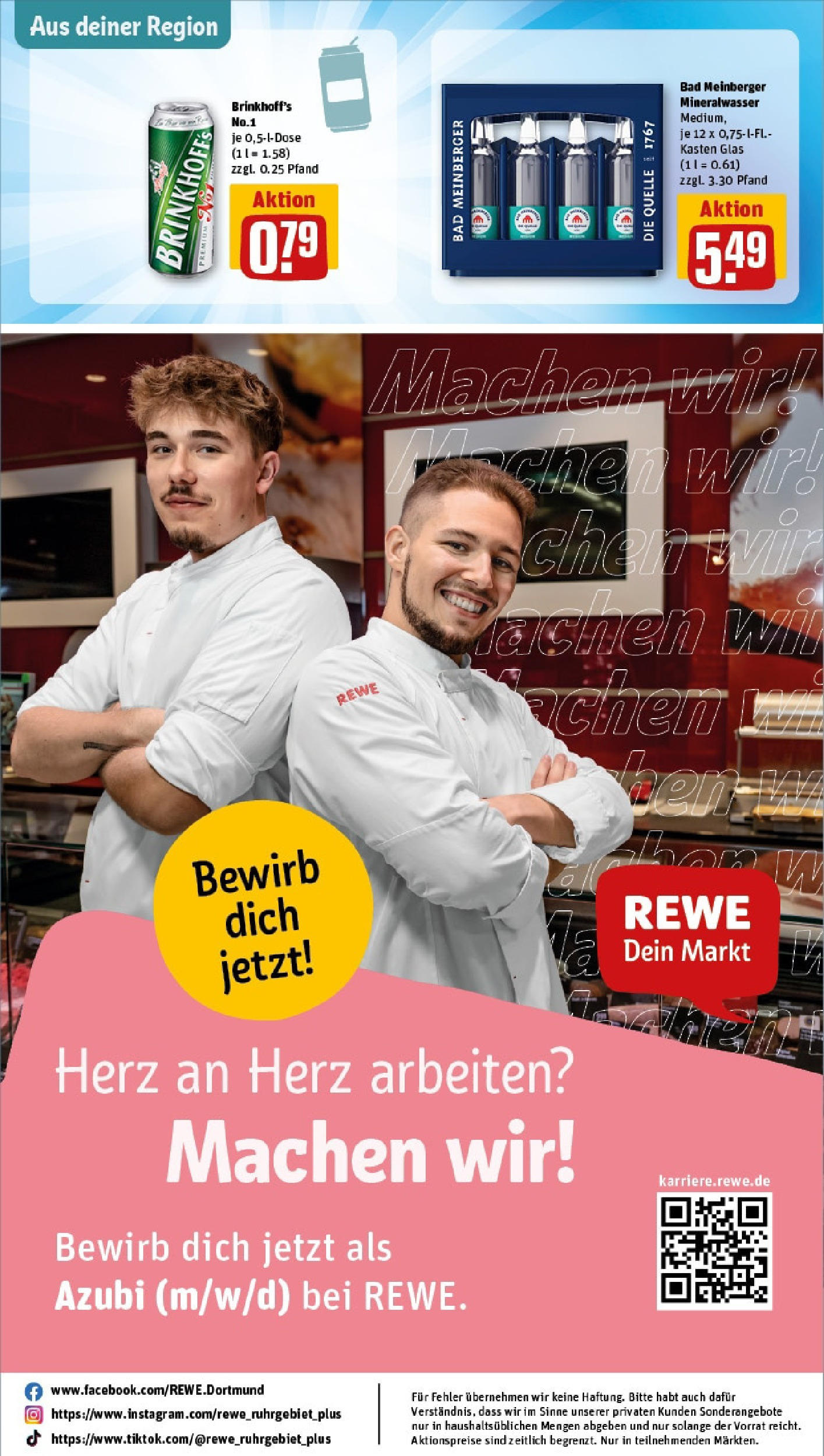 Rewe prospekt Dortmund / Brechten	 (ab 25.05.2025) zum Blättern » Angebote | Seite: 33 | Produkte: Bad, Mineralwasser