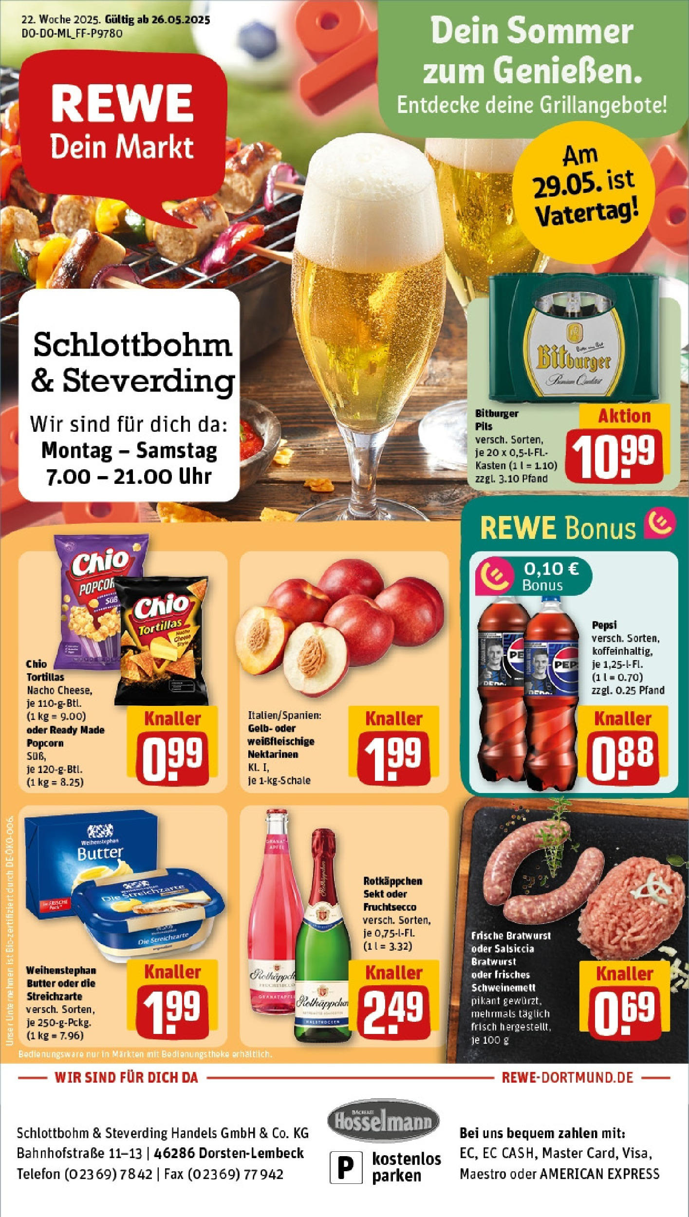 REWE Prospekt ab 25.05.2025 nächste Woche - Prospekt Dorsten Vorschau von dem Prospekt des Geschäftes Rewe, gültig ab dem 25.05.2025