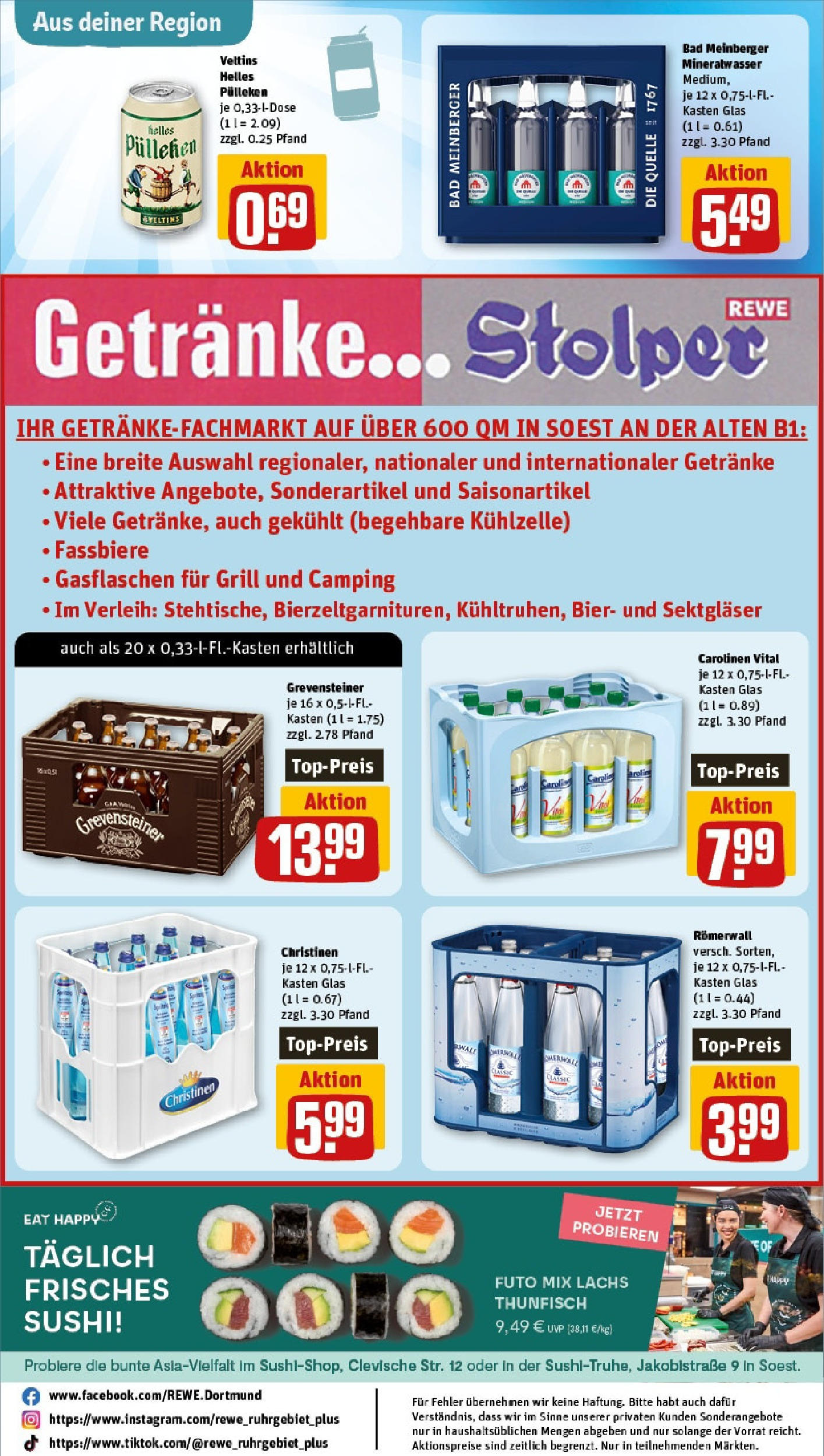 Rewe prospekt Soest	 (ab 25.05.2025) zum Blättern » Angebote | Seite: 33 | Produkte: Helles pulleken, Grill, Lachs, Veltins
