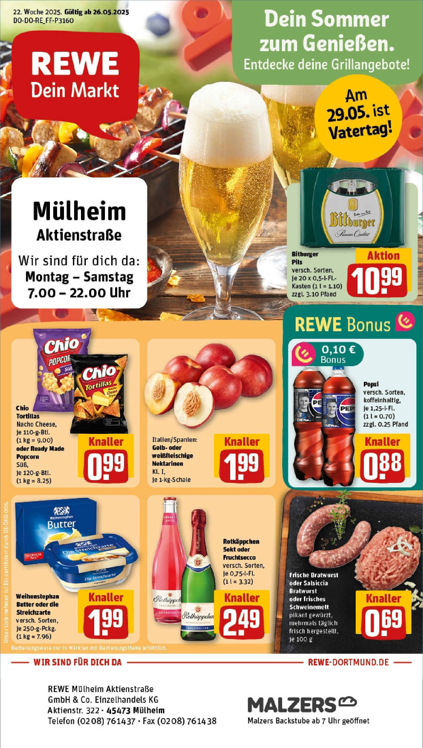 REWE Prospekt ab 25.05.2025 nächste Woche - Prospekt Mülheim An Der Ruhr	