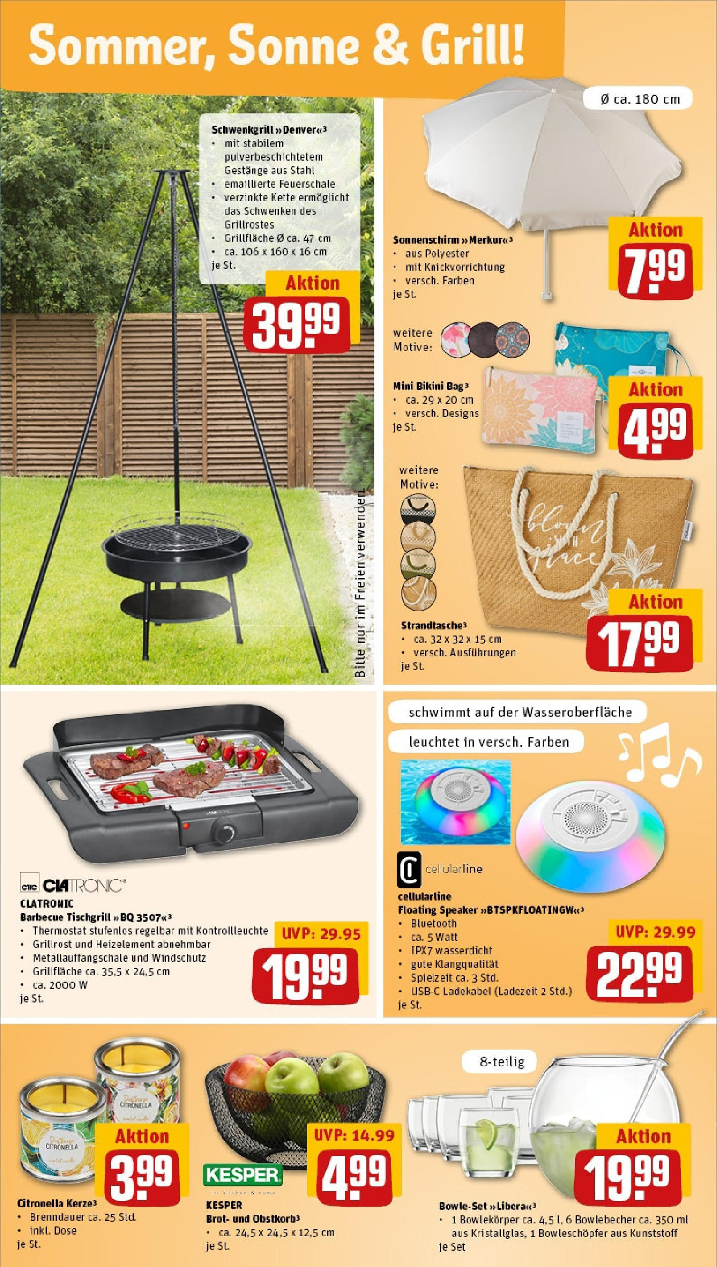 Rewe prospekt Wermelskirchen	 (ab 25.05.2025) zum Blättern » Angebote | Seite: 37 | Produkte: Grill, Ladekabel, Sonnenschirm, Brot