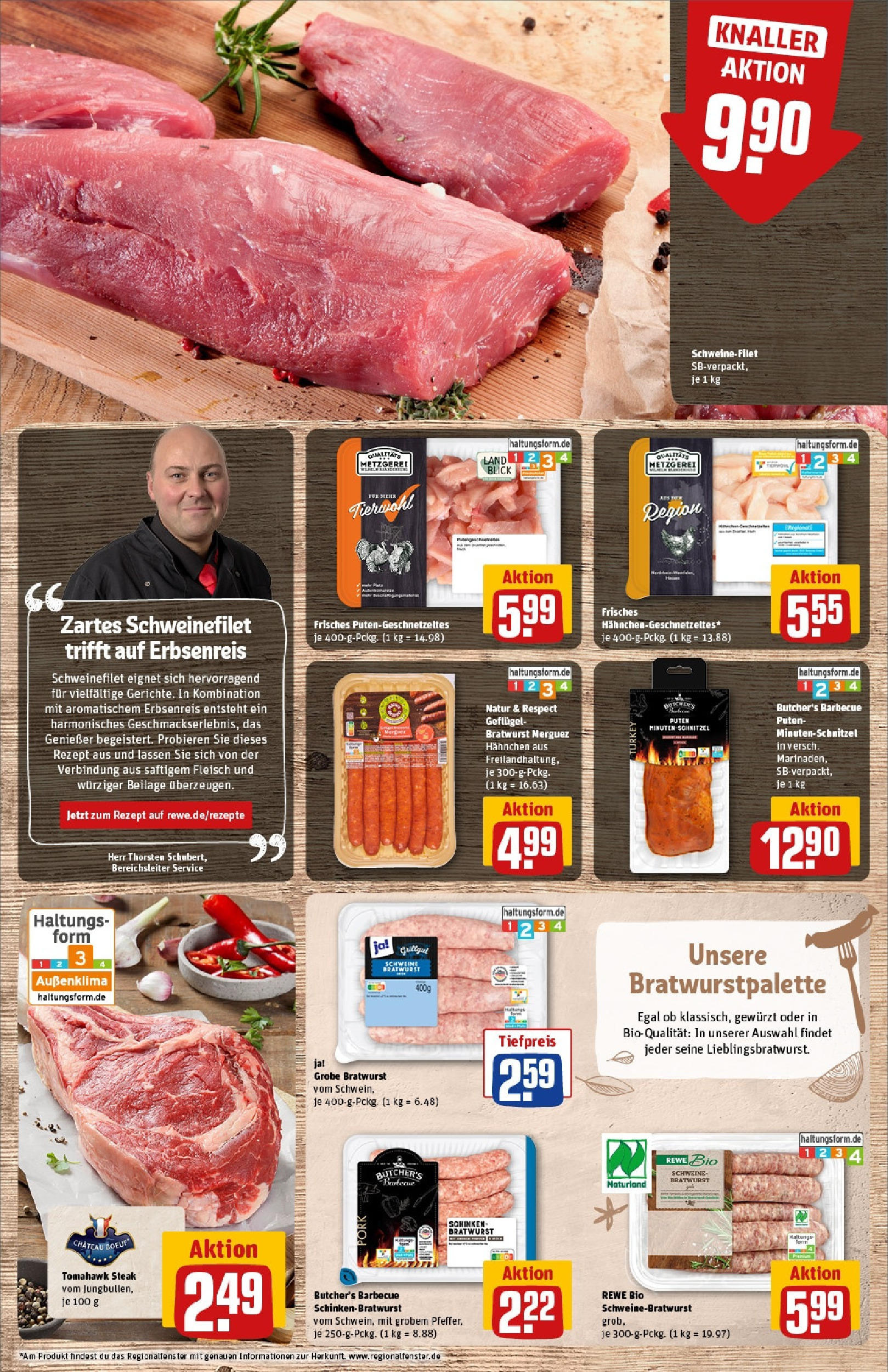 Rewe prospekt Alfter / Oedekoven	 (ab 25.05.2025) zum Blättern » Angebote | Seite: 8 | Produkte: Hahnchen, Bratwurst, Schweinefilet, Fleisch